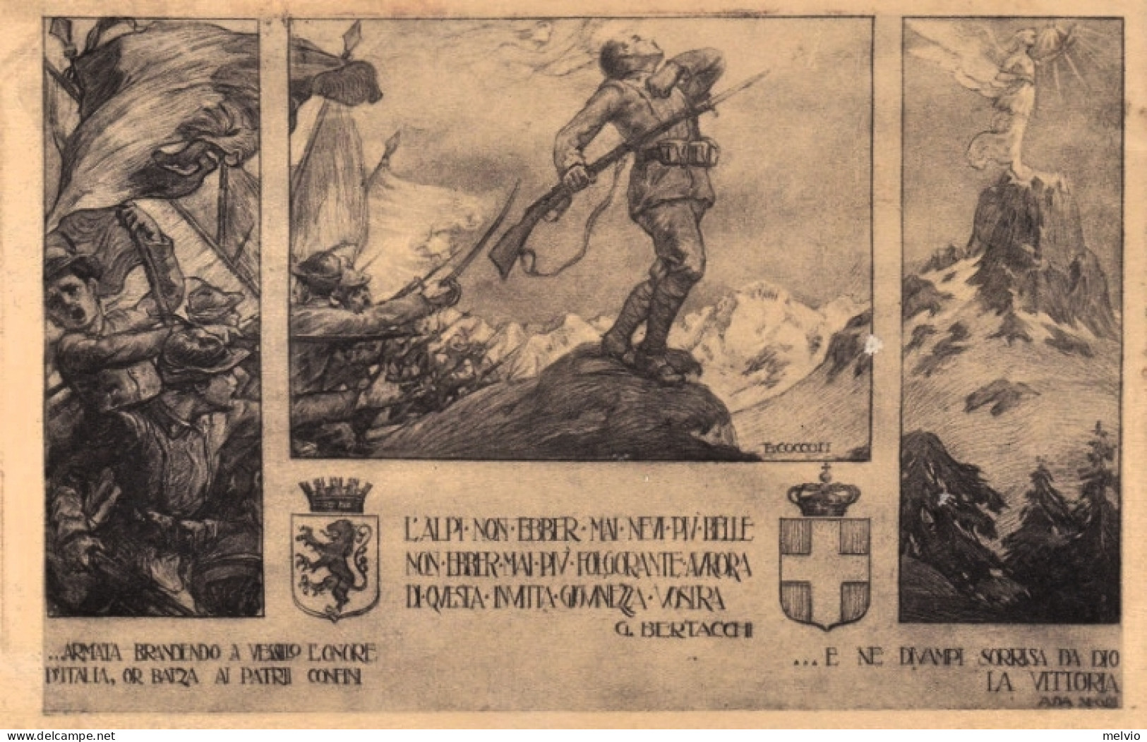 1915-cartolina Patriottica Del Comitato Per La Raccolta Di Lettere Per I Soldati - Patrióticos