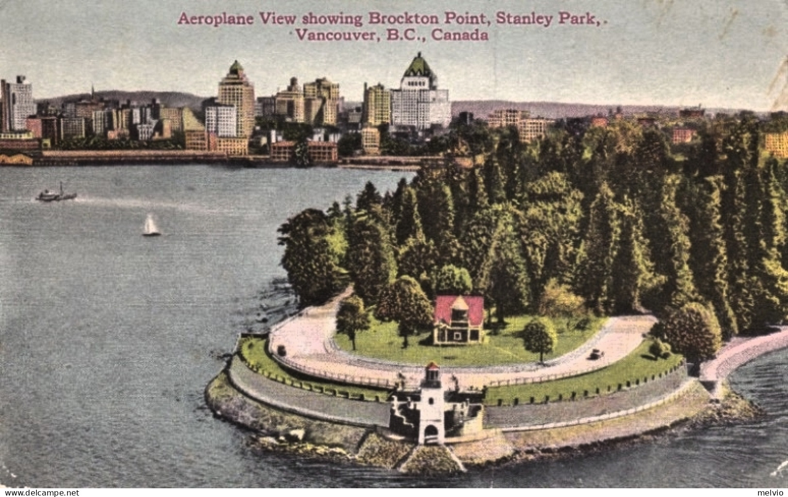 1920circa-Canada Airplaneview Showing Brockton Point, Stanley ParkVancouver, - Altri & Non Classificati