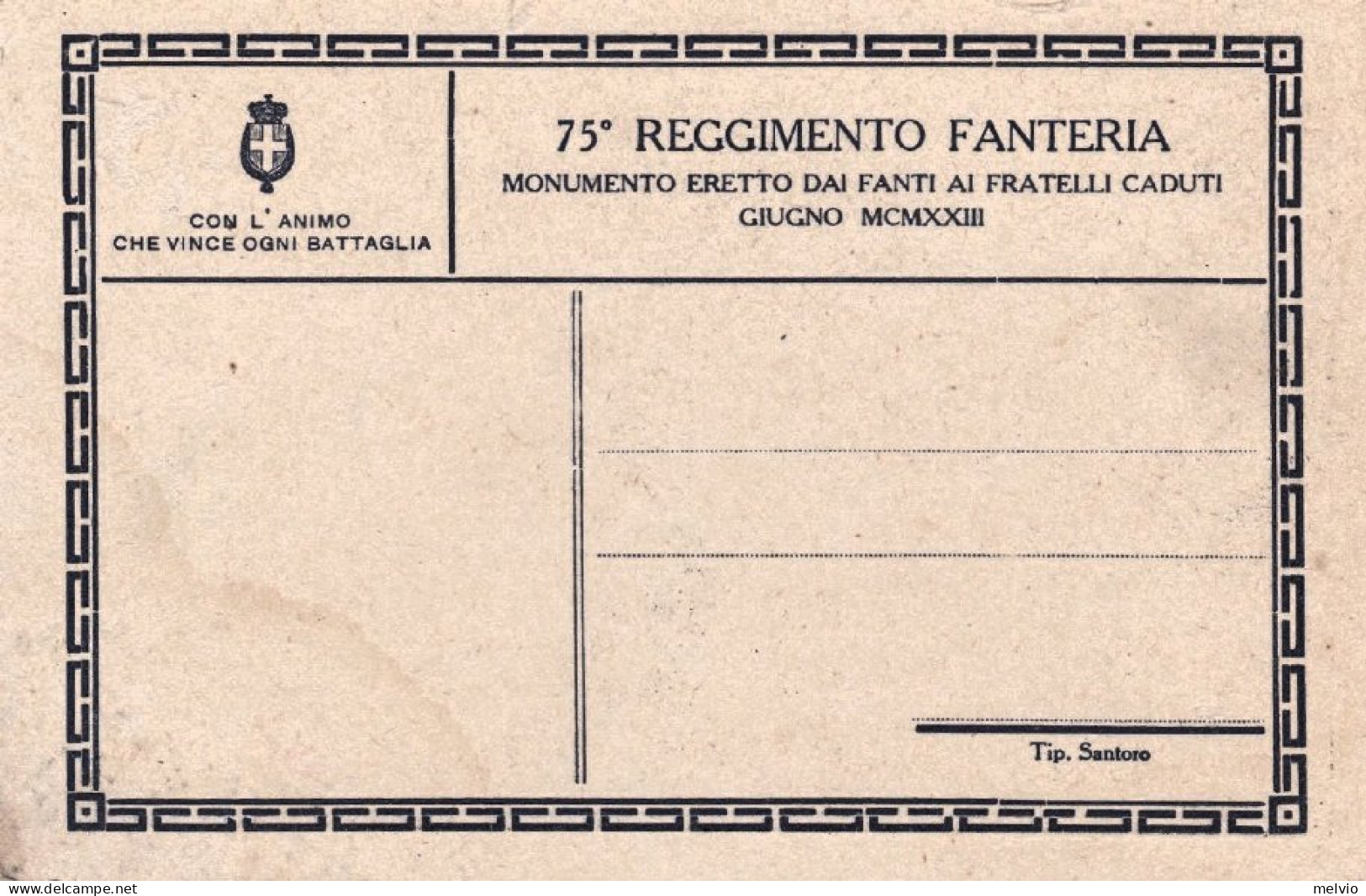 1923-75^ Reggimento Fanteria "con L'animo Che Vince Ogni Battaglia" - Heimat