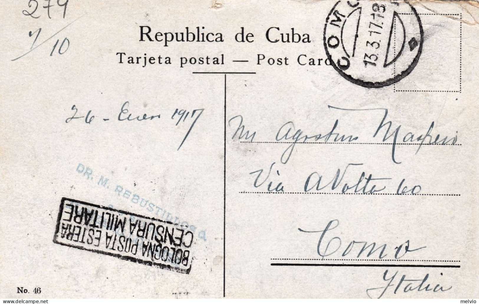 1917-Cuba Gamaguey (Santa Maria Del Puerto De Principe) Patio Tinajones Old Wate - Autres & Non Classés