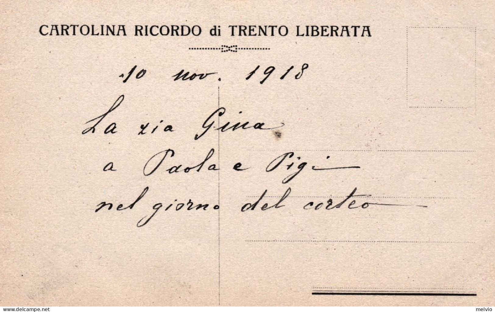 1918-cartolina Ricordo Di Trento Liberata - Trento