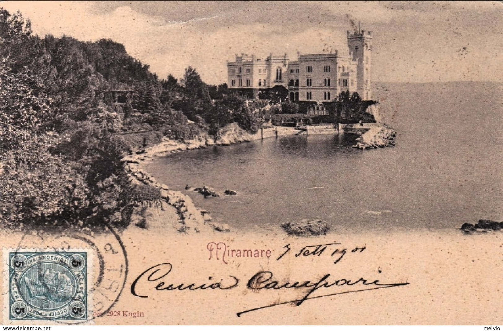 1901-con Affrancatura Austriaca "Trieste Miramare" - Trieste