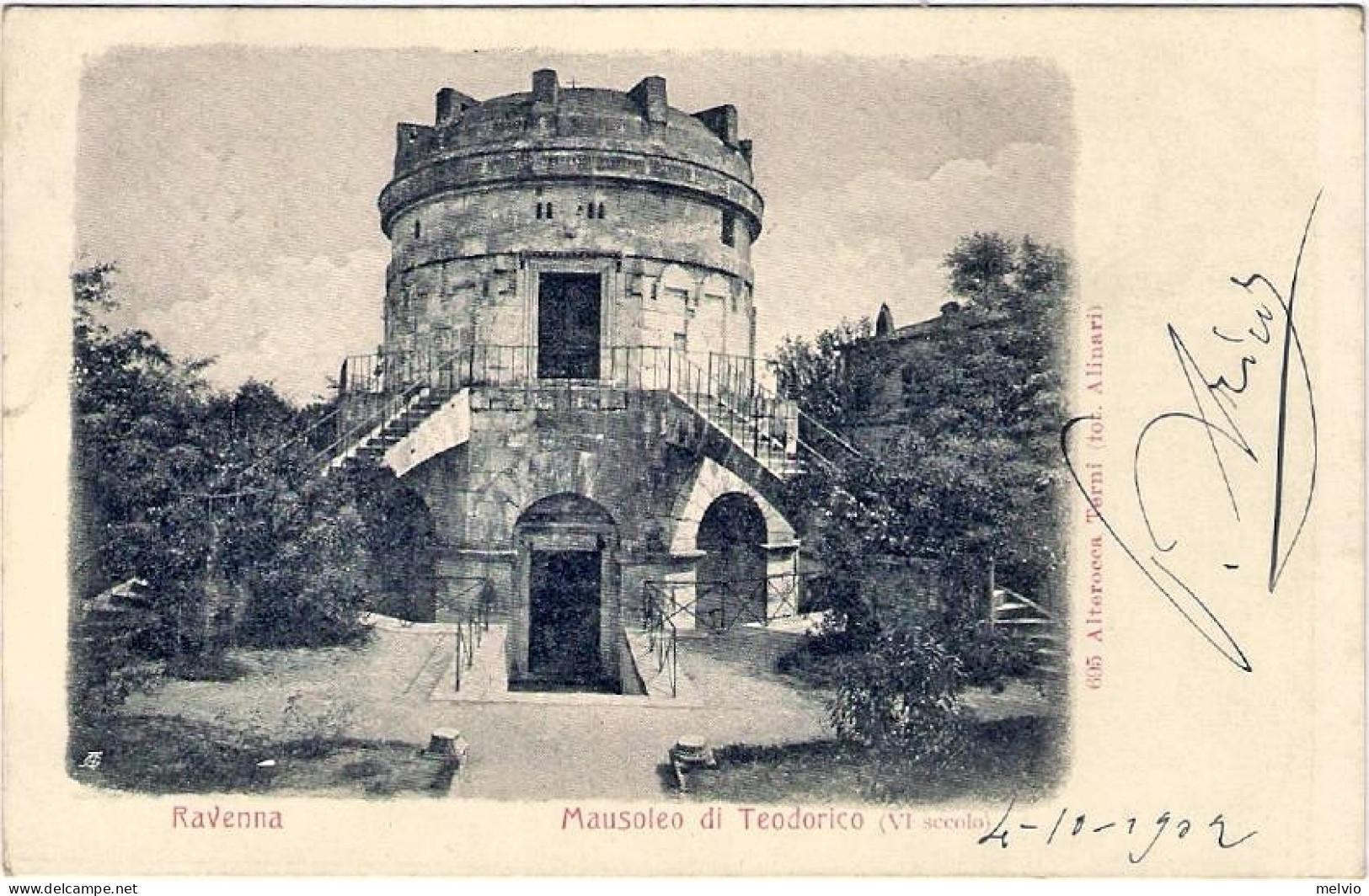 1902-cartolina Di Ravenna Mausoleo Di Teodorico Viaggiata - Ravenna