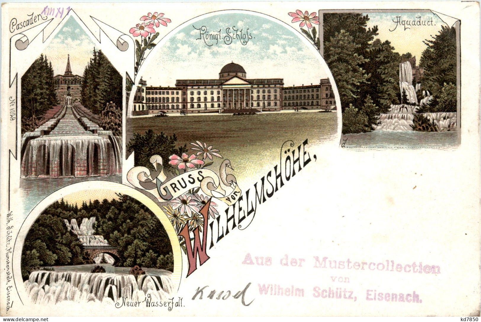 Kassel - Gruss Von Der Wilhelmshöhe - Litho - Kassel