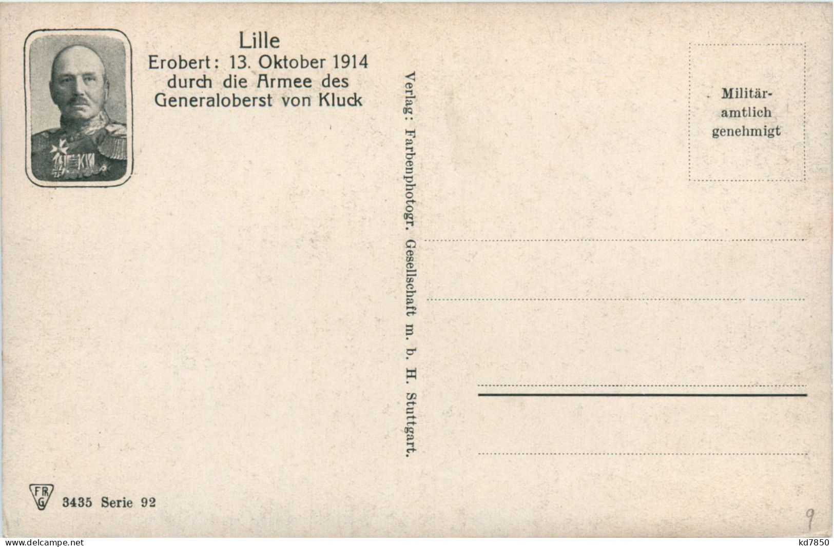 Lille - Erobert 13. Oktober 1914 - Lille