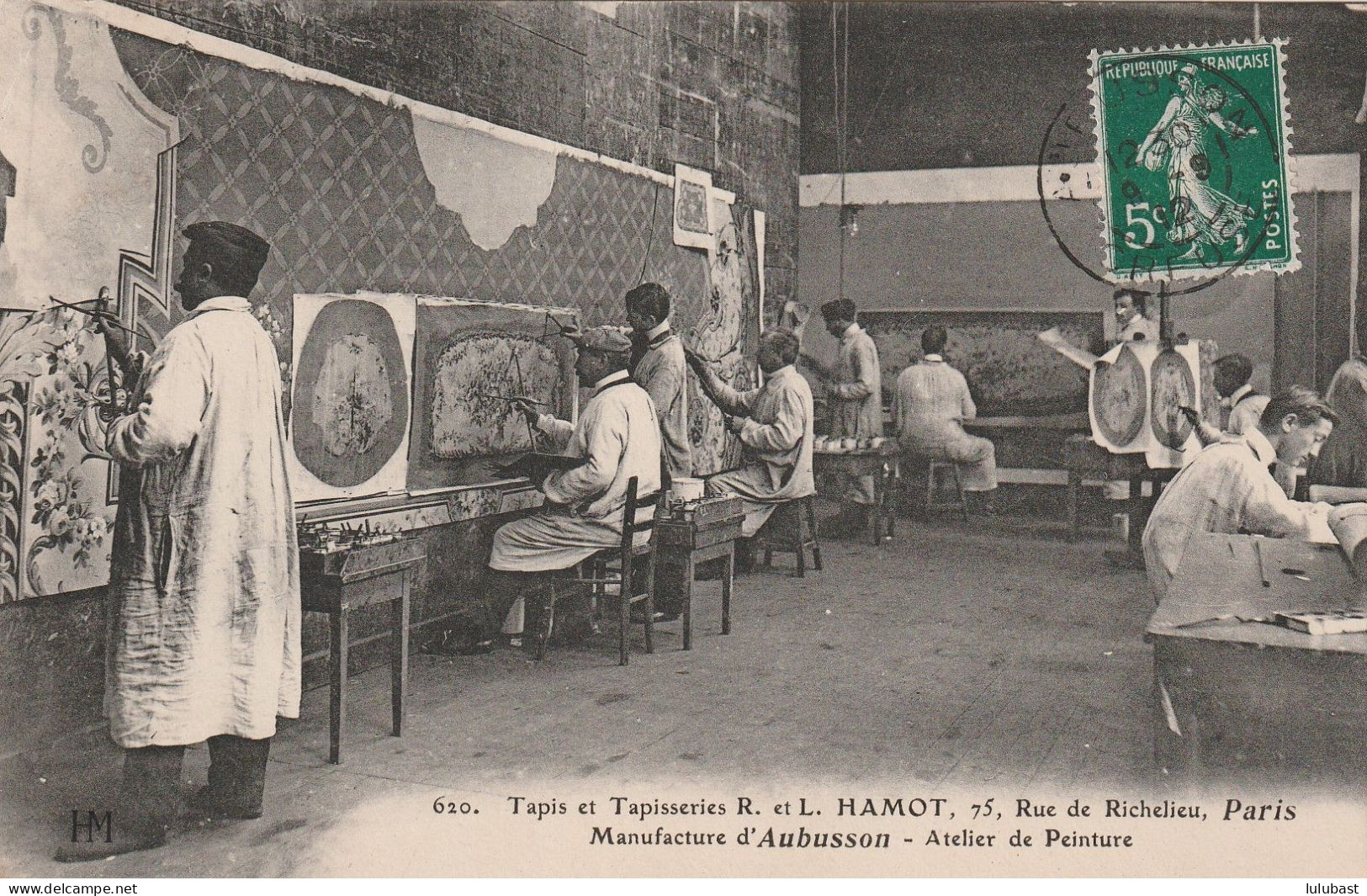 PARIS, 75 Rue De Richelieu - Tapis R. L. HAMOT D'Aubusson : Atelier De Peinture. - Distretto: 02