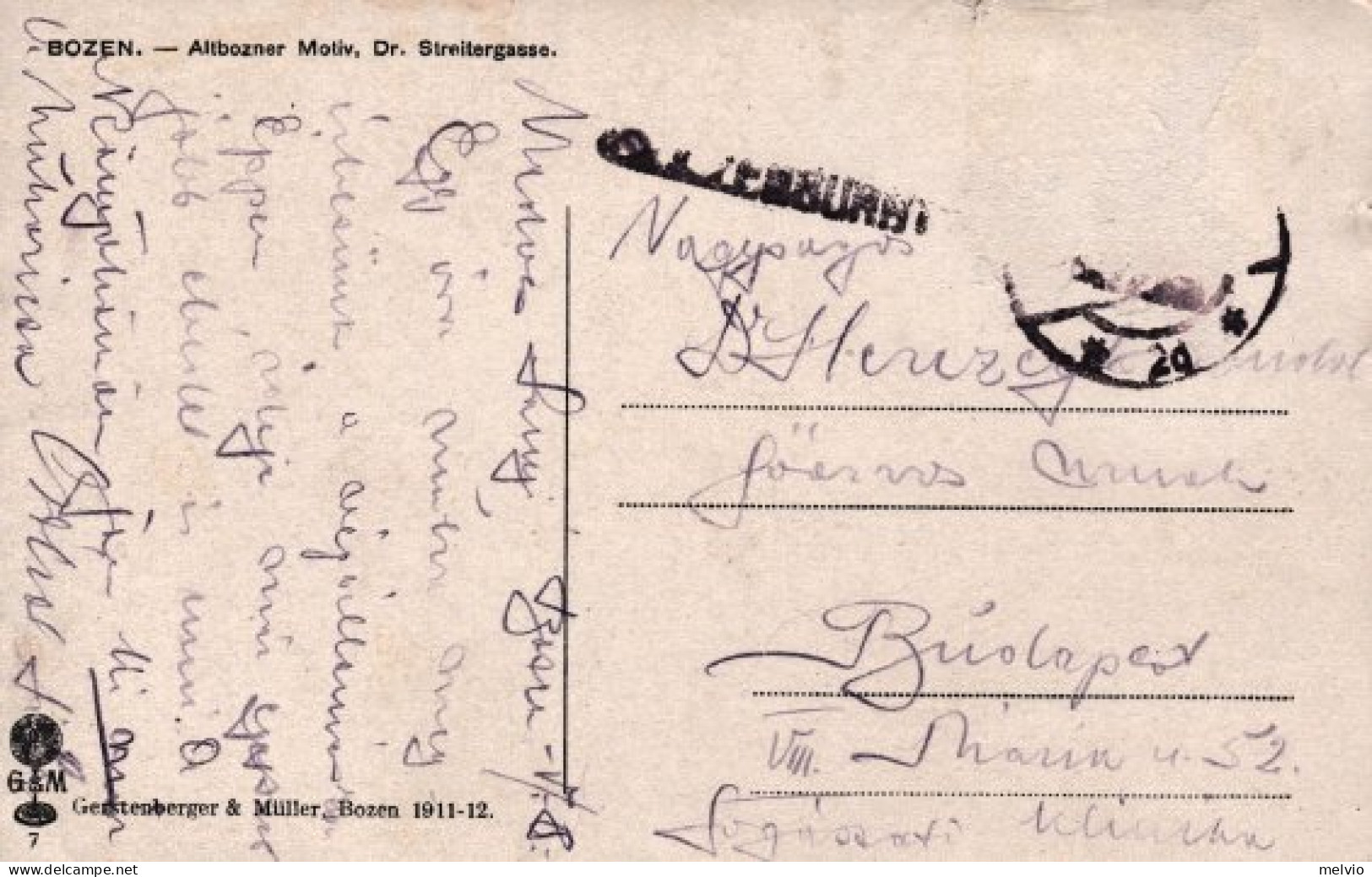 1915circa-Bozen Altbozner Motiv, Cartolina Viaggiata - Bolzano (Bozen)