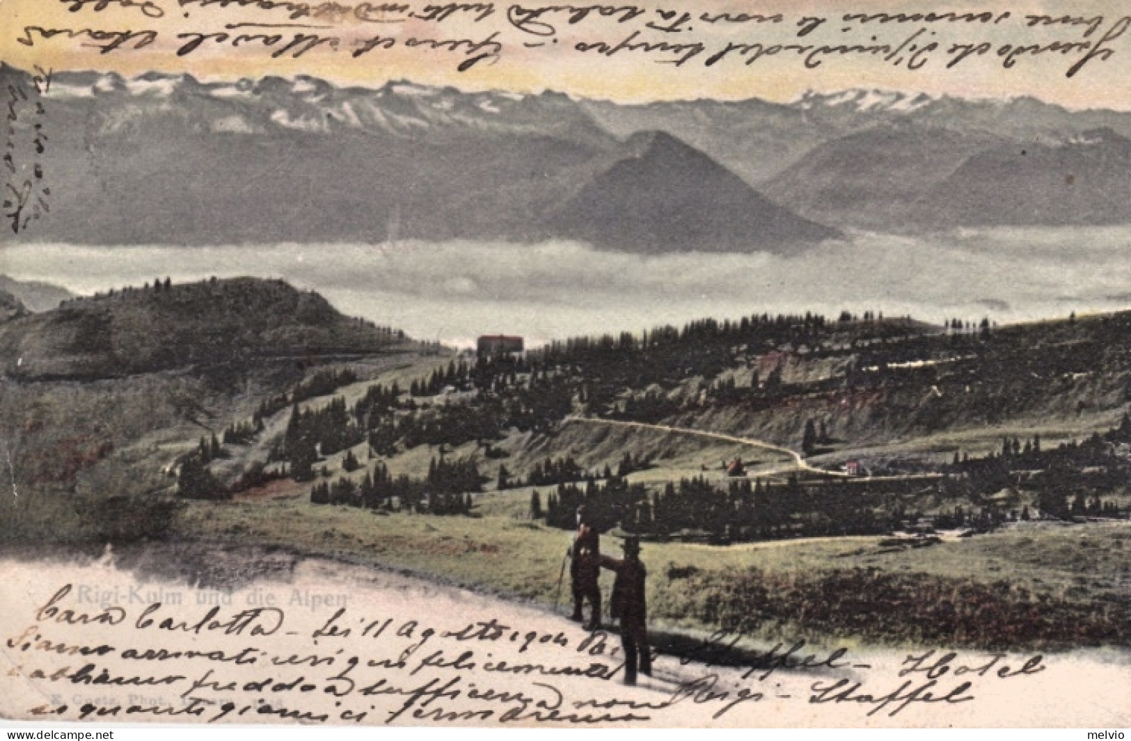 1904-Svizzera Rigi Kulm Und Die Alpen, Cartolina Viaggiata - Altri & Non Classificati