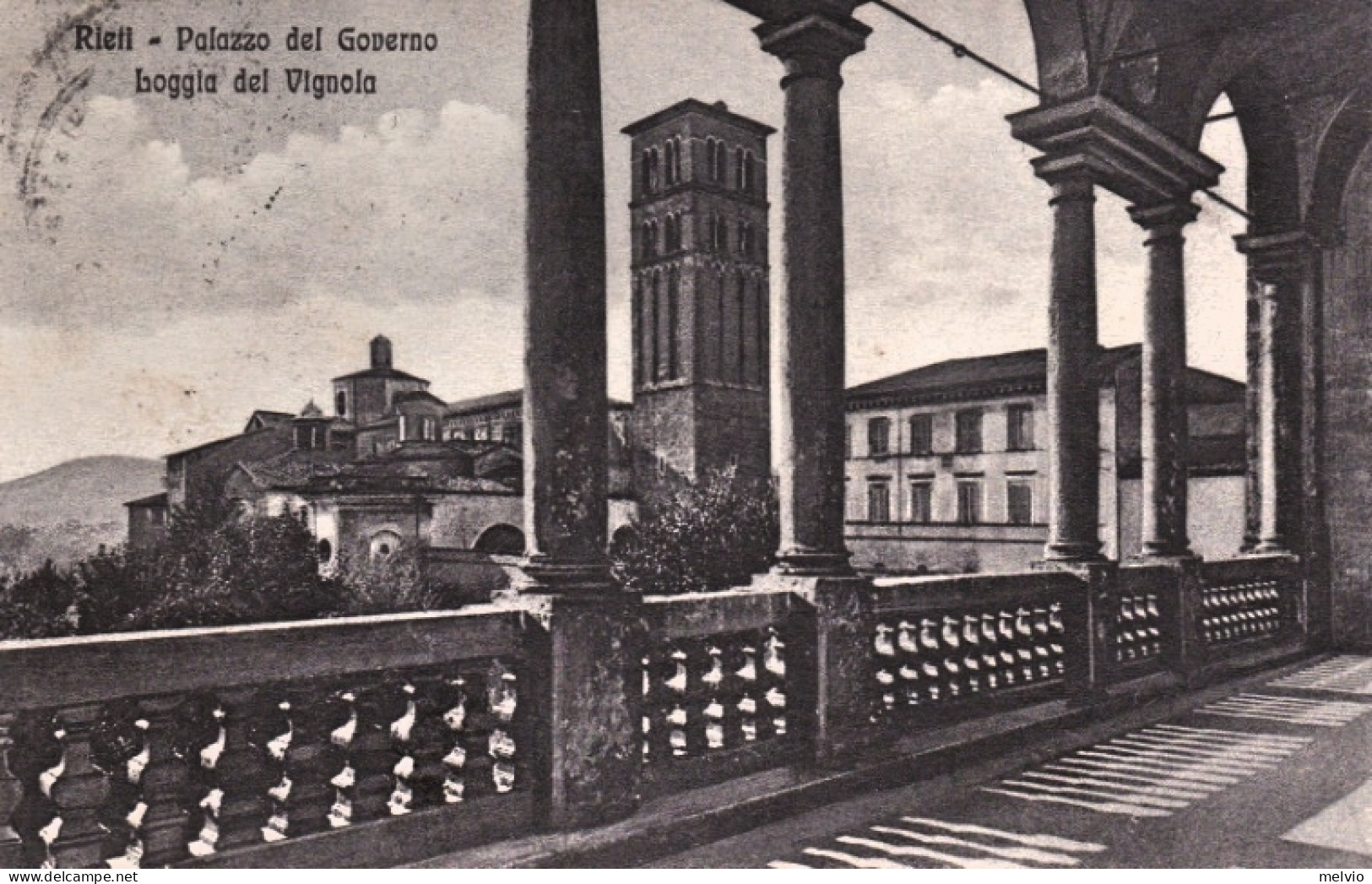 1933-Rieti Palazzo Del Governo Loggia Del Vignola Cartolina Viaggiata - Rieti