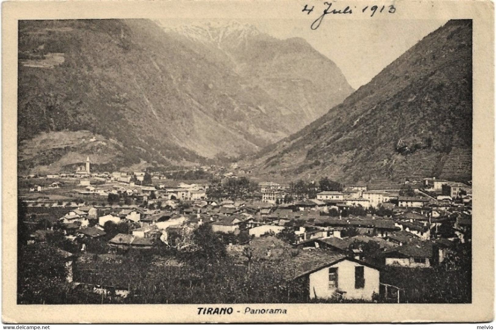 1913-Sondrio Tirano Panorama - Sondrio