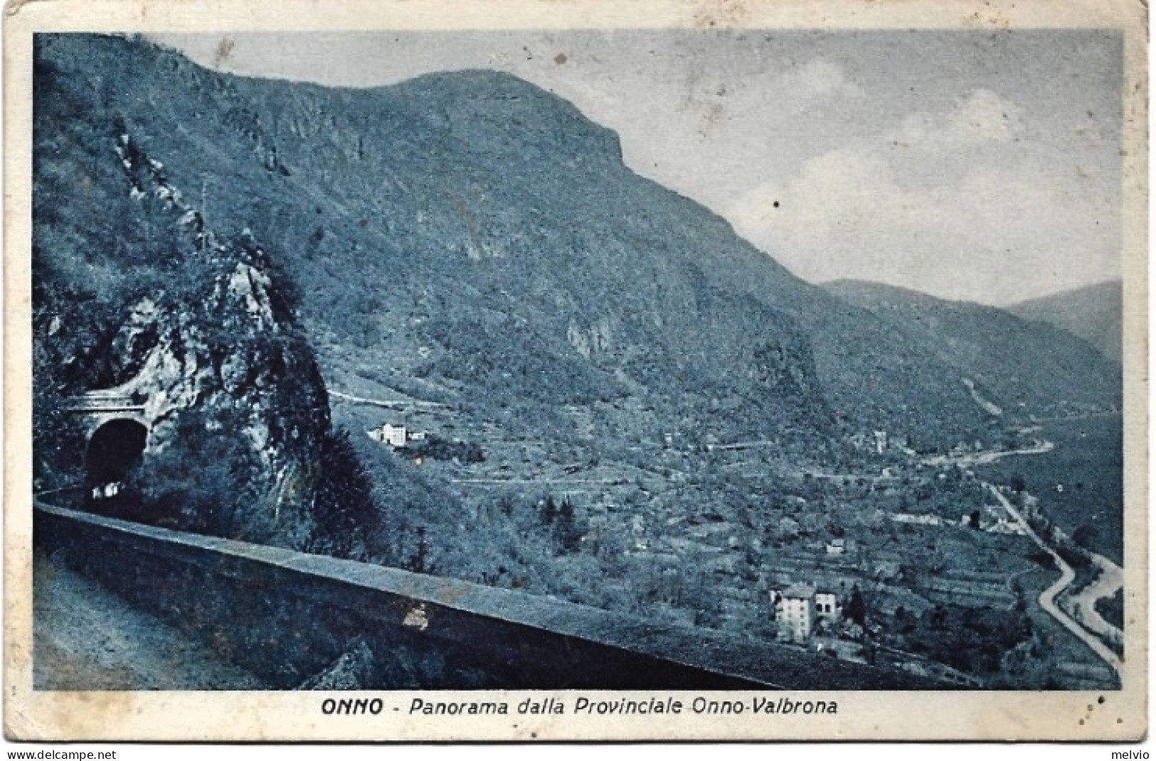 1941-Lecco Onno Panorama Della Provinciale Onno Valbrona , Cartolina Affrancata  - Lecco