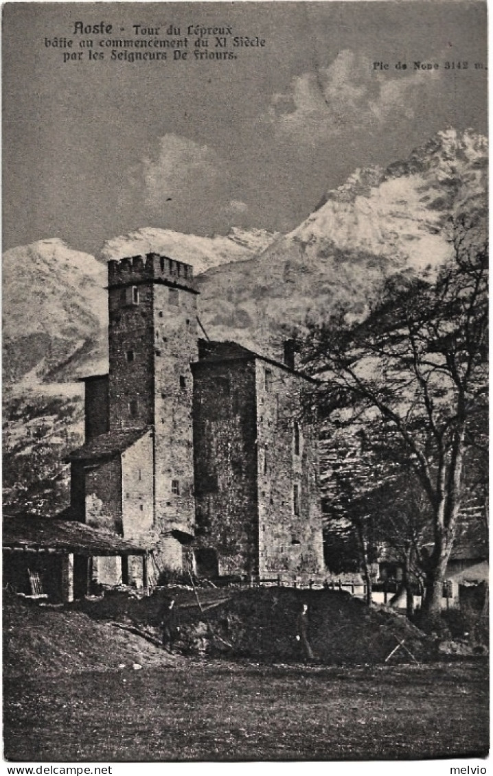 1915-Aosta Tour Du Lepreux, Bollo Rosso Dell' Associazione Dei Cavalieri Italian - Aosta