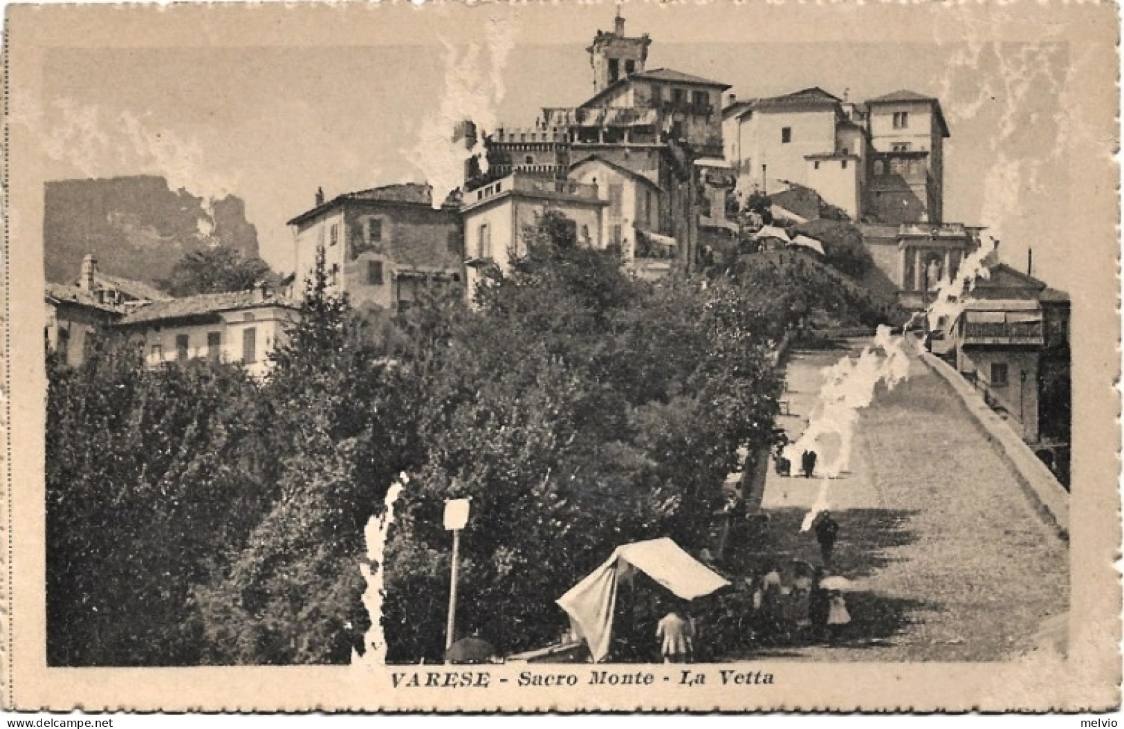 1930-Varese Sacro Monte La Vetta, Cartolina Con Abrasioni - Varese
