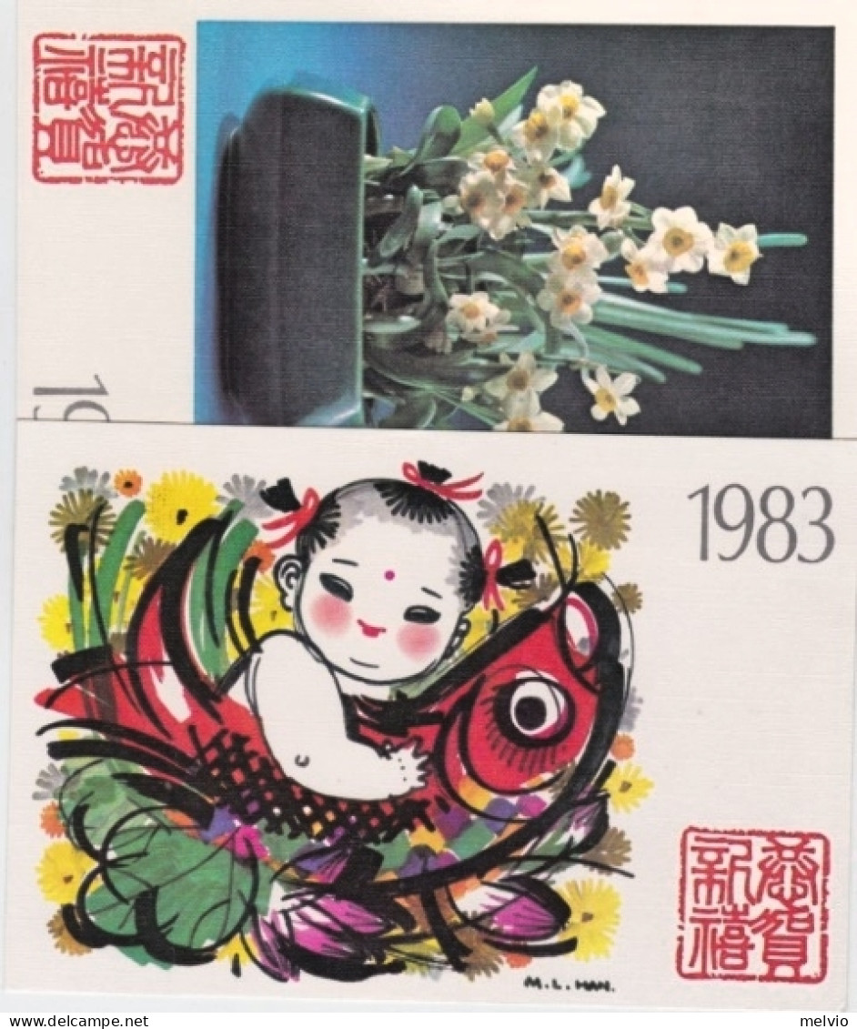 1983-Cina China HP2, Year Of The Pig Postcards - Cartas & Documentos