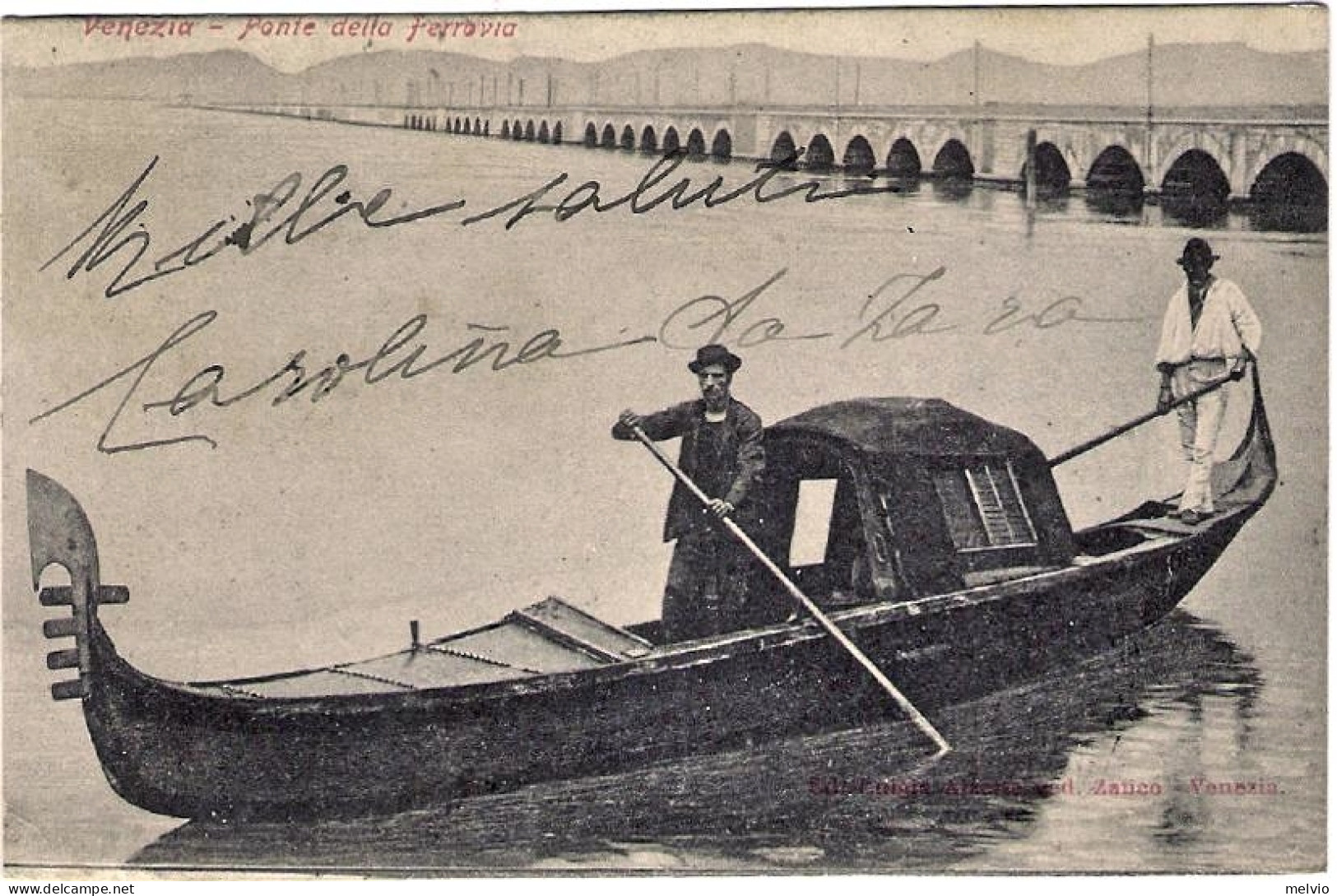 1905-cartolina Venezia Ponte Della Ferrovia Diretta In Svizzera - Venezia (Venice)