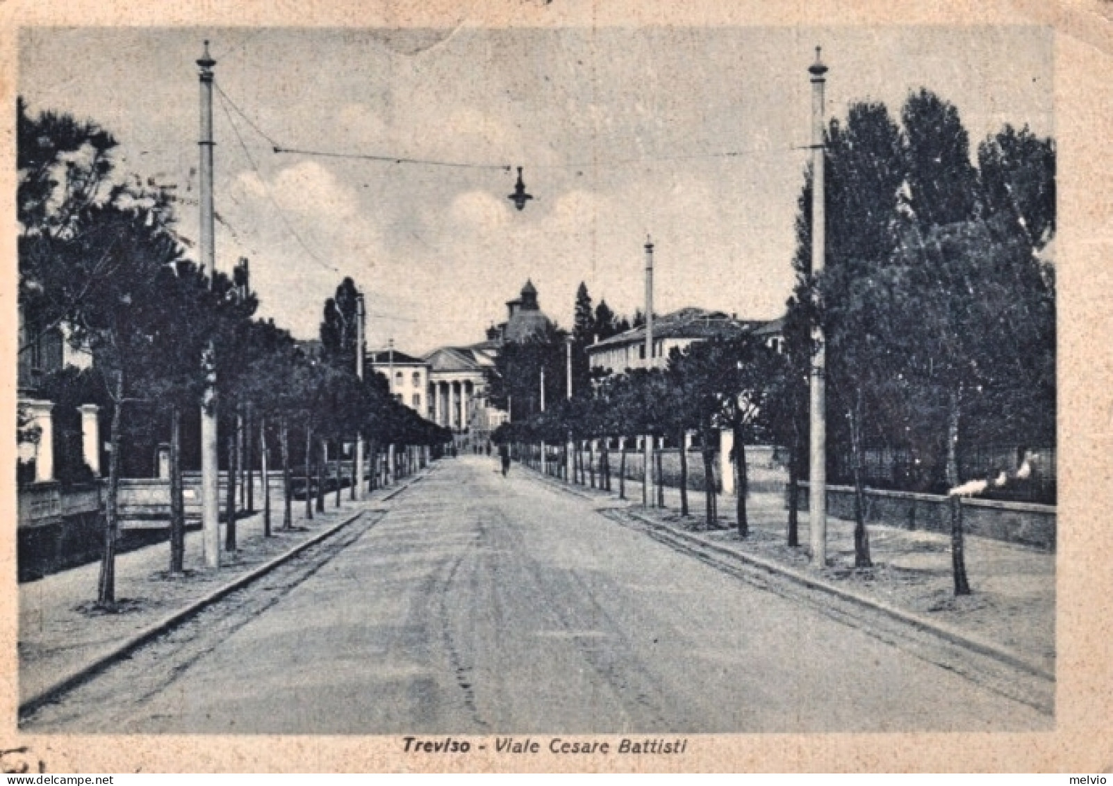 1941-Treviso Viale Cesare Battisti Cartolina Viaggiata - Treviso