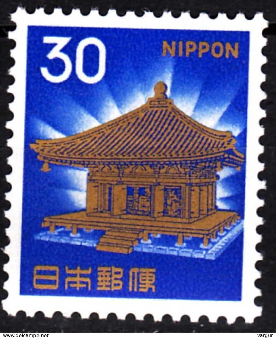 JAPAN 1968 Definitive With NIPPON: ARCHITECTURE. Chusonji Temple 30Y, MNH - Eglises Et Cathédrales