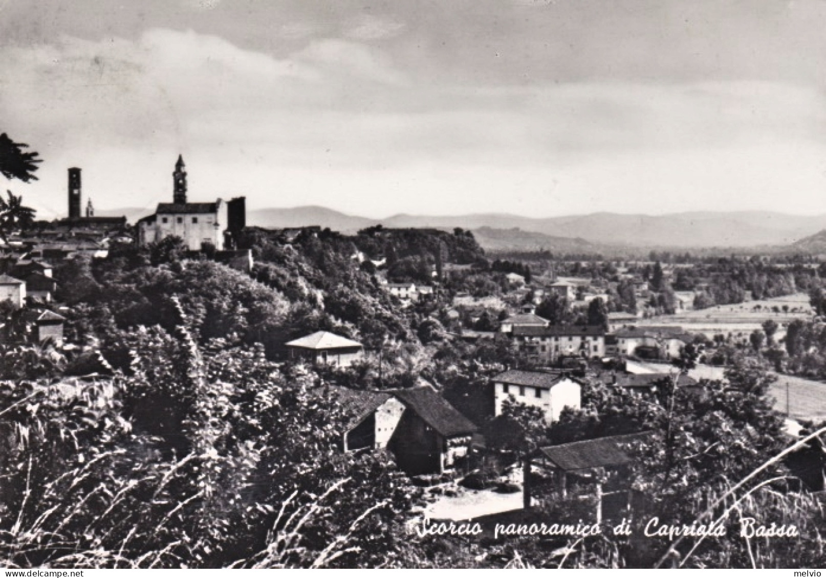 1959-Capriata Bassa Scorcio Panoramico, Con Annullo Muto + Lineare Stampatello D - Alessandria