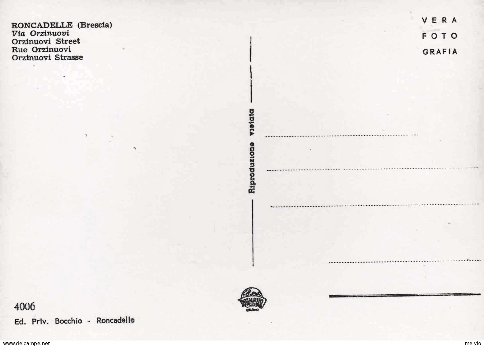 1950circa-Brescia Roncadelle Via Orzinuovi - Brescia