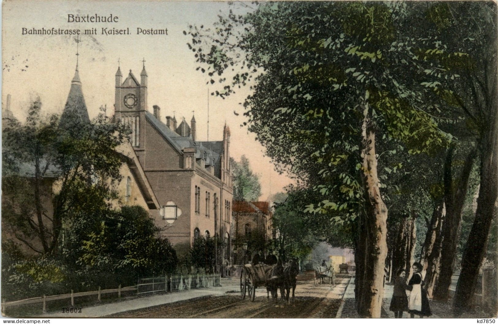 Buxtehude - Bahnhofstrasse Mit Postamt - Buxtehude