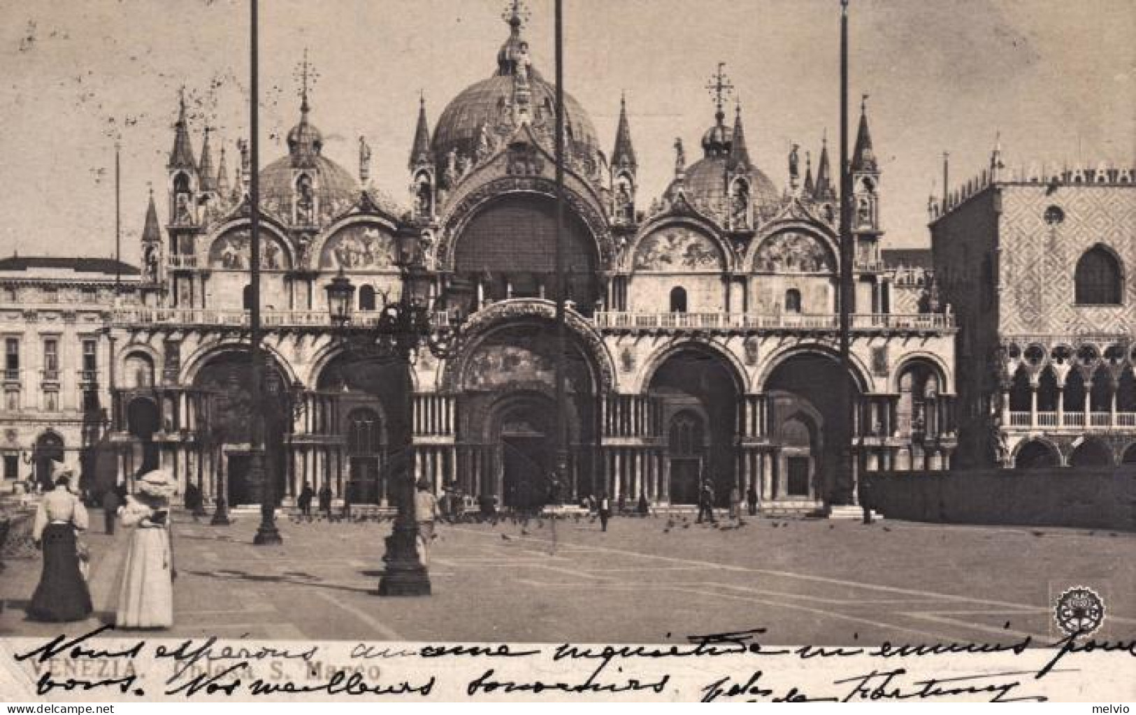 1910-Venezia Piazza S.Marco, Cartolina Foto Viaggiata - Venezia (Venedig)