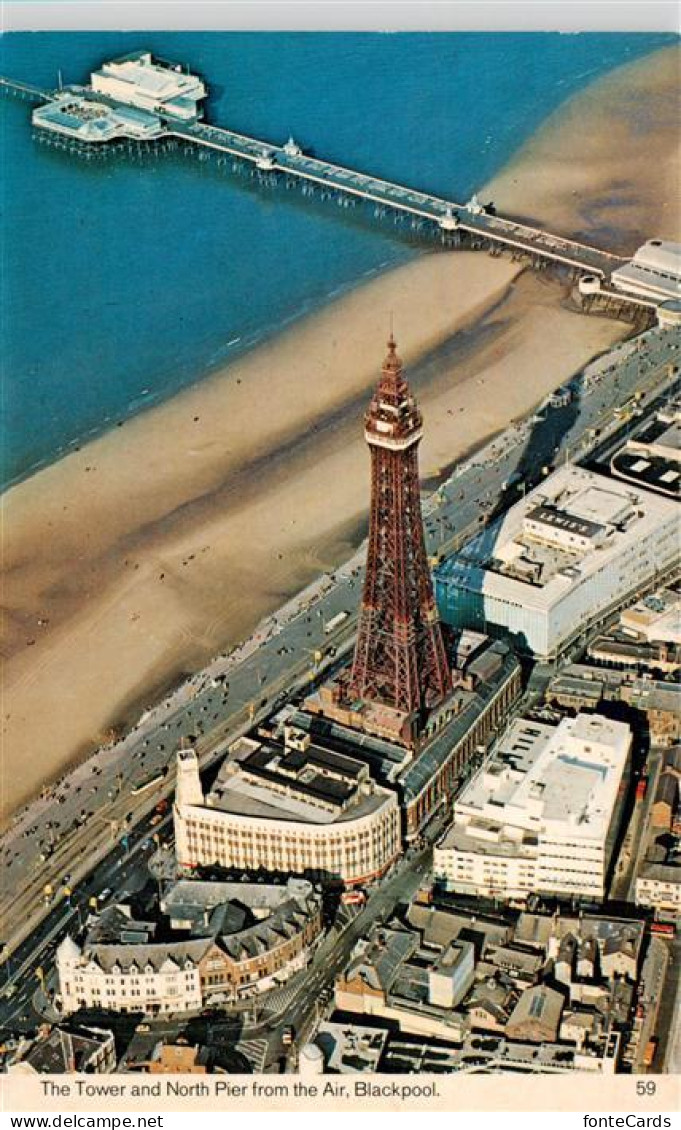 73879656 Blackpool UK The Tower And North Pier From The Air  - Sonstige & Ohne Zuordnung