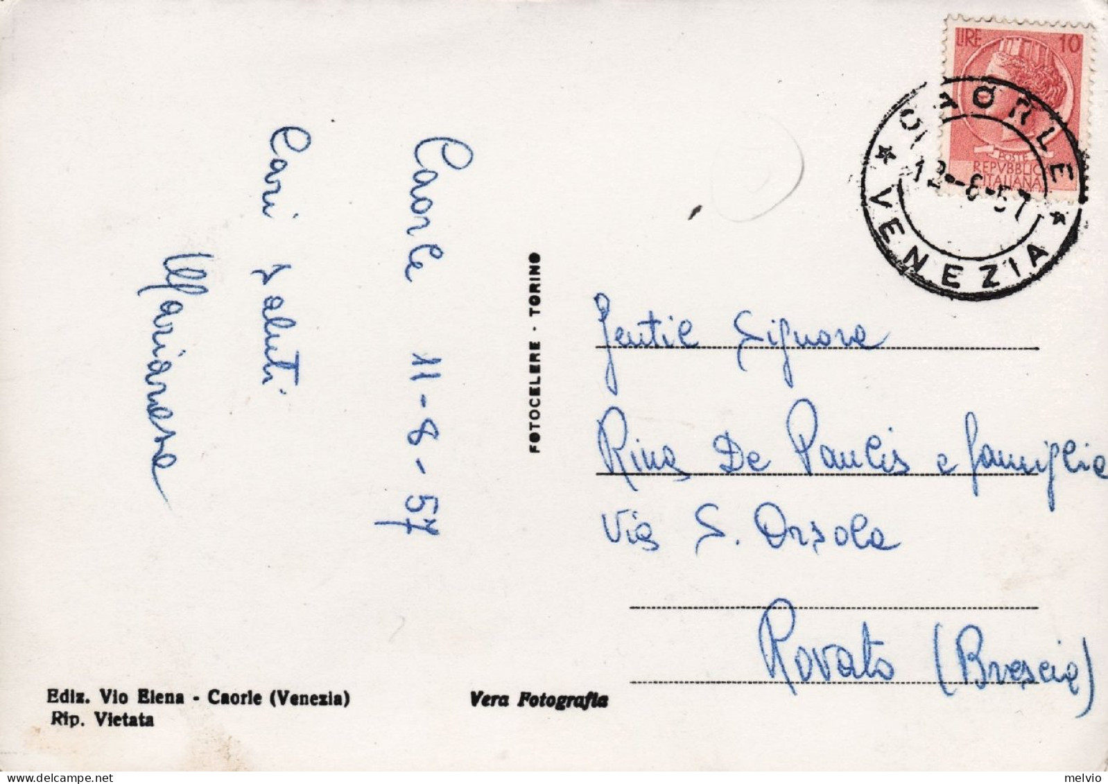 1957-Venezia Caorle Quattro Belle Vedutine, Cartolina Viaggiata - Venezia (Venice)