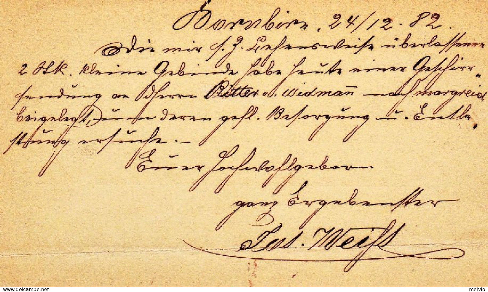 1882-Autriche Osterreich Austria Correspondenz Karte 2kr. Da Dornbirn - Autres & Non Classés