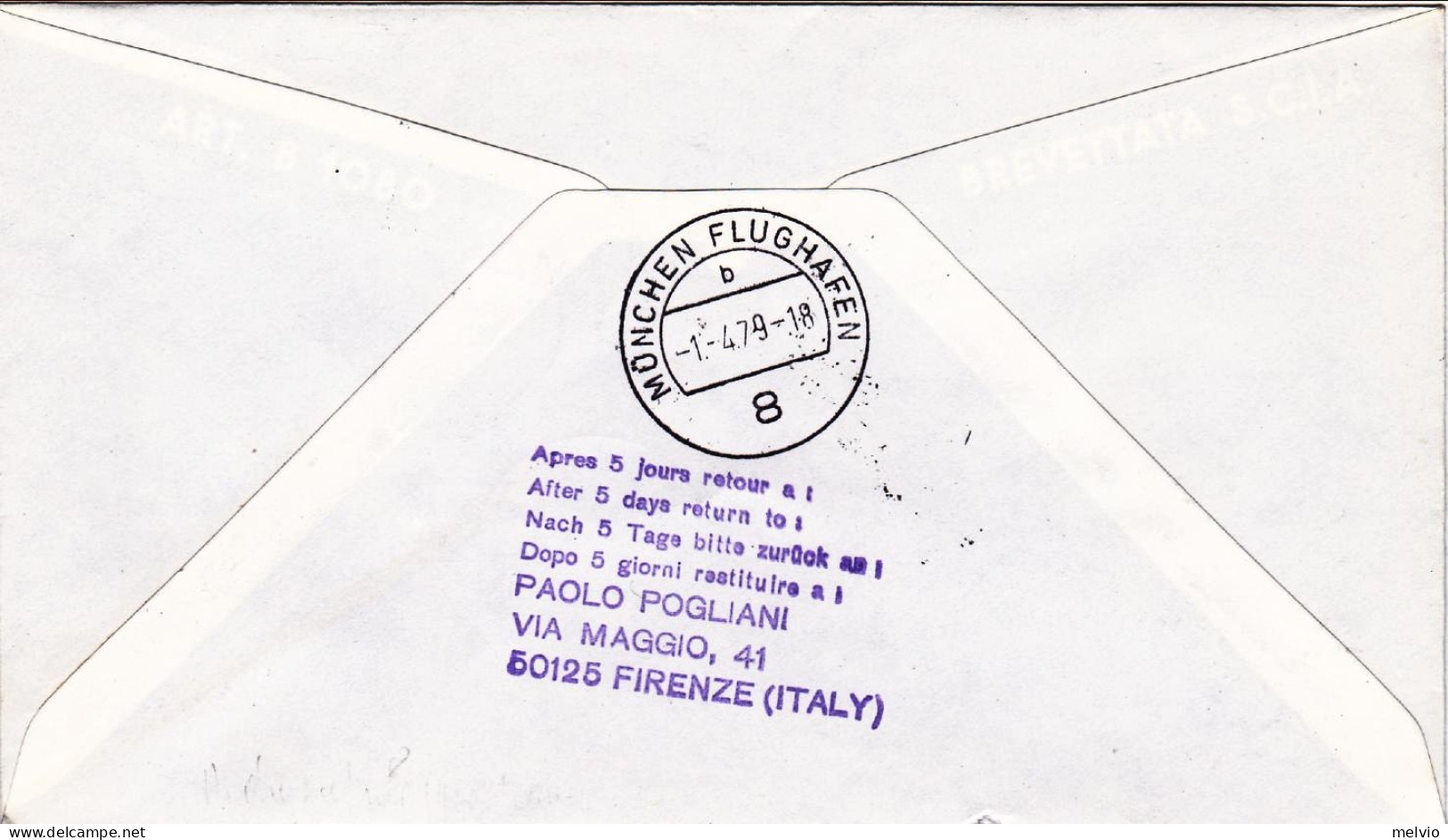 Vaticano-1979  Ufficiale Lufthansa I^volo Boeing 737 LH295 Venezia Monaco Del 1  - Airmail