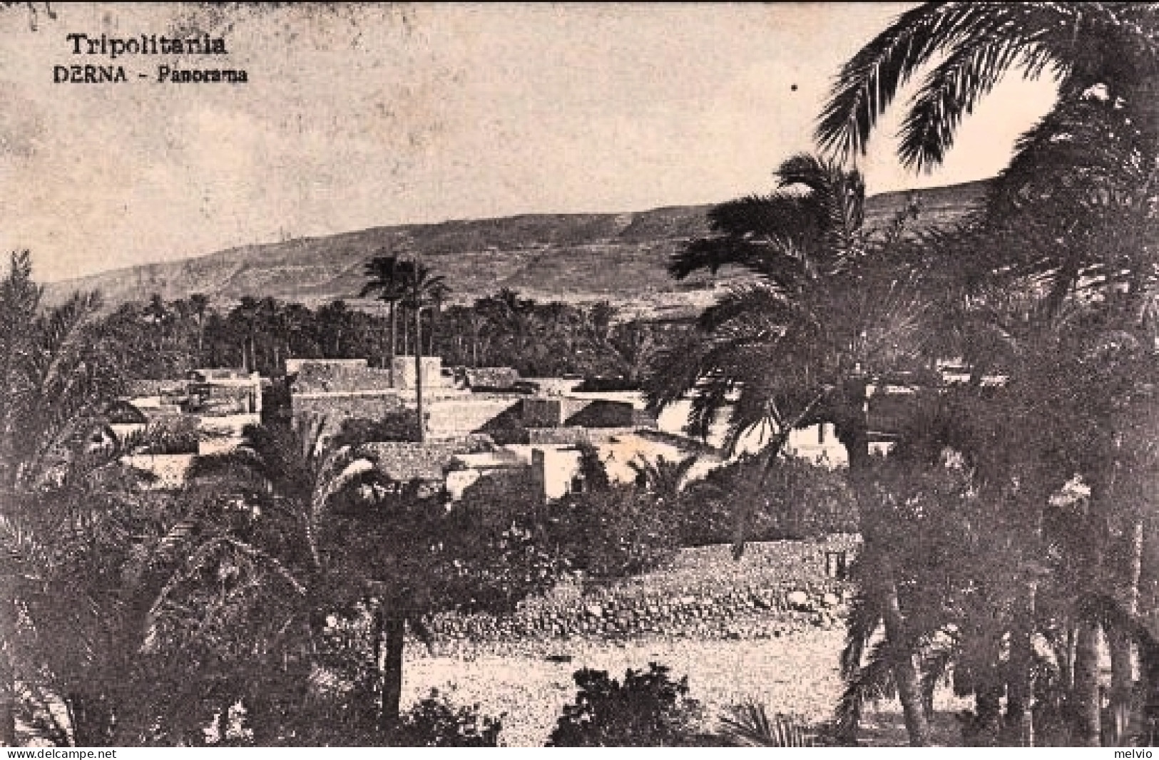 1912-Tripolitania "Derna Panorama" Annullo Posta Militare IV Divisione - Tripolitania