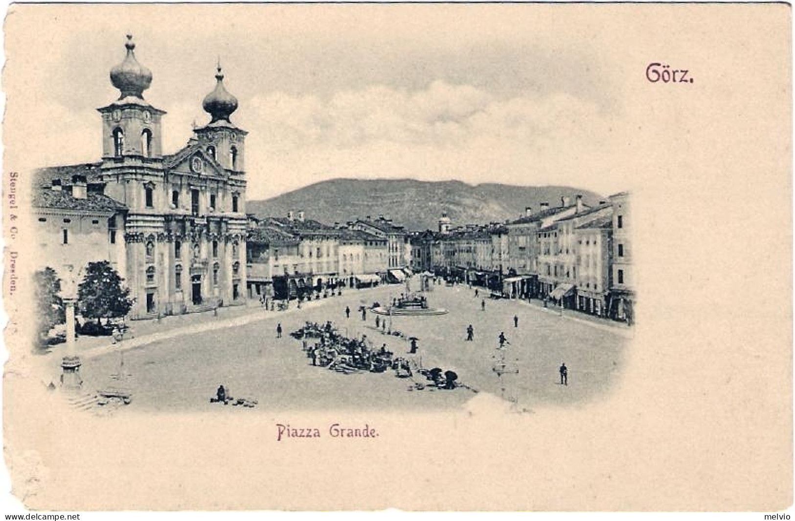 1900circa-"Gorz, Gorizia Piazza Grande" Lato Sinistro Frastagliato - Gorizia