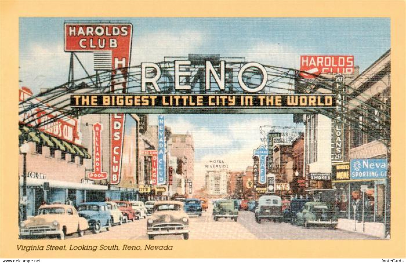 73869386 Reno__Nevada_USA Looking South On Virginia Street Illustration - Other & Unclassified