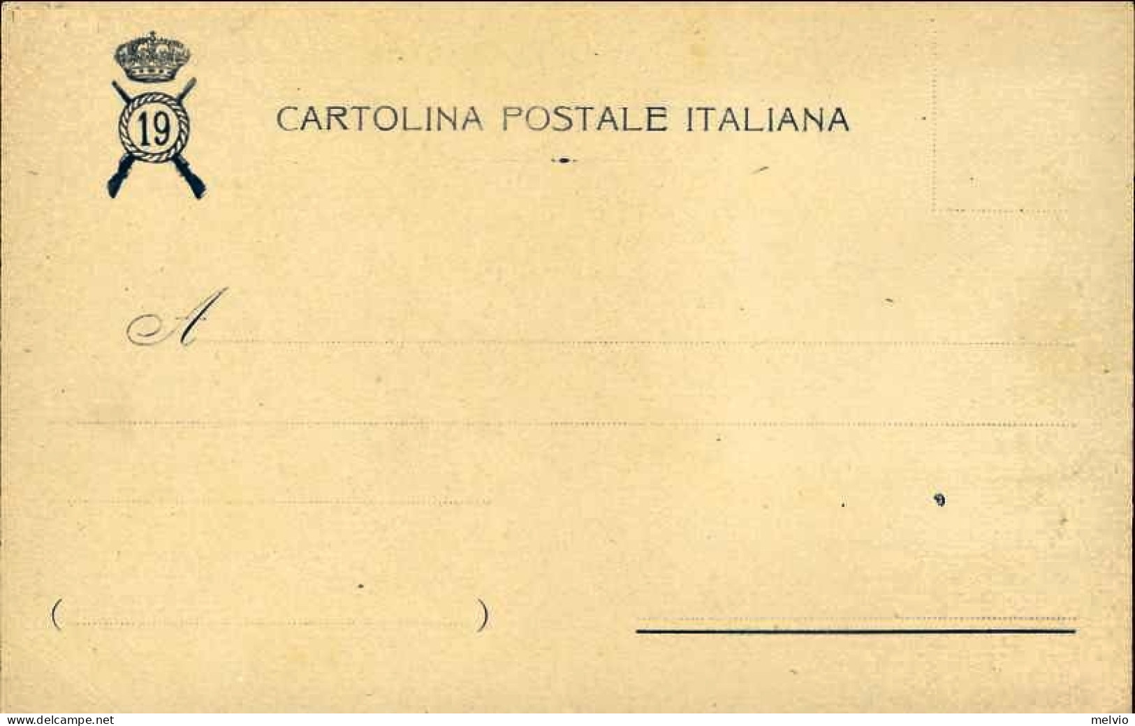 1900-cartolina Con Erinnofilo Brigata Brescia19^ Reggimento Fanteria, Non Viaggi - Erinnophilie