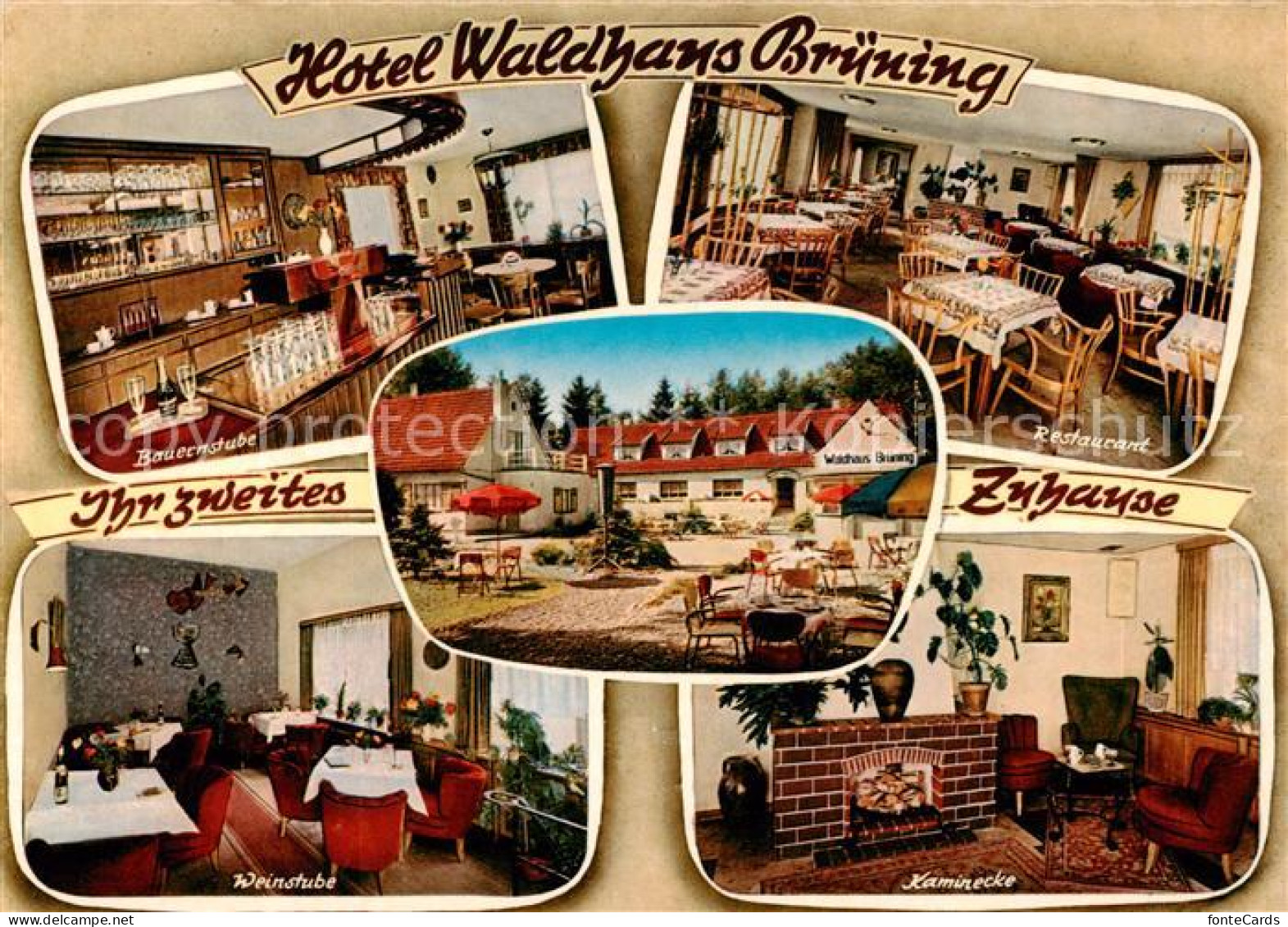 73866592 Bruning Hotel Waldhaus Bauernstube Restaurant Weinstube Kaminecke - Altri & Non Classificati