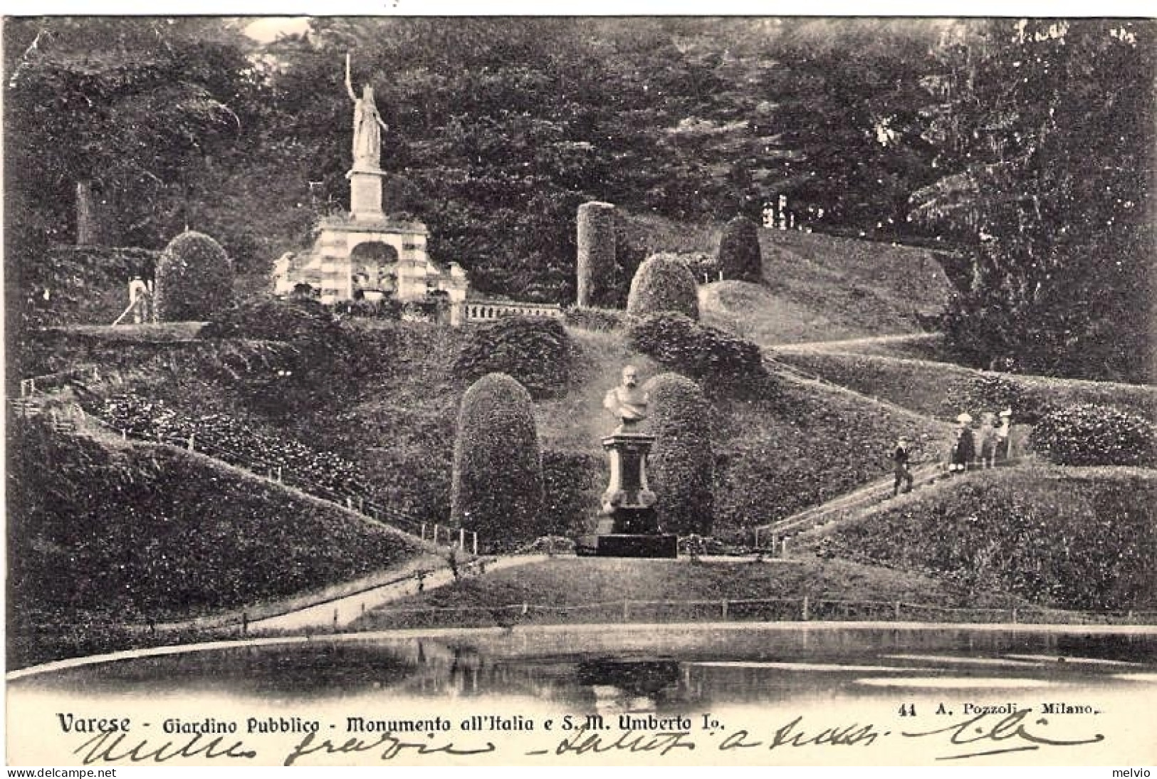 1905-Varese Giardino Pubblico Monumento All'Italia E Sua Maesta' Umberto I - Varese