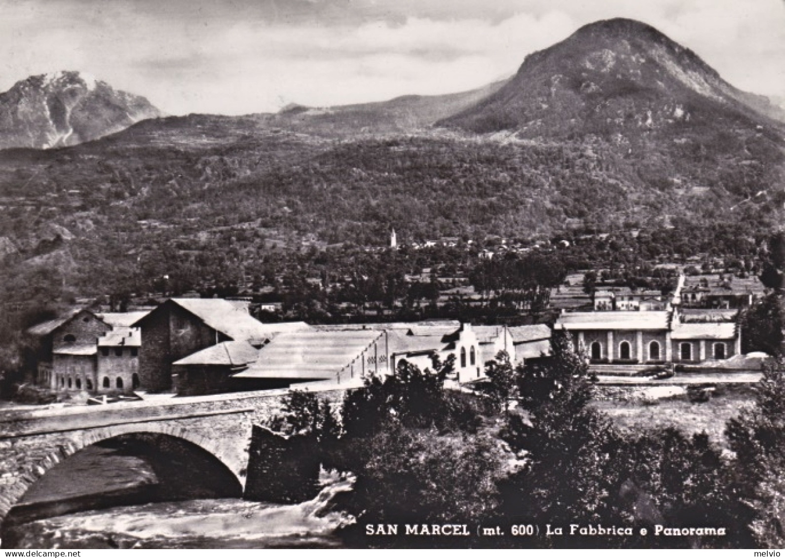1948-Aosta Saint Vincent La Fabbrica E Panorama, Cartolina Viaggiata - Aosta