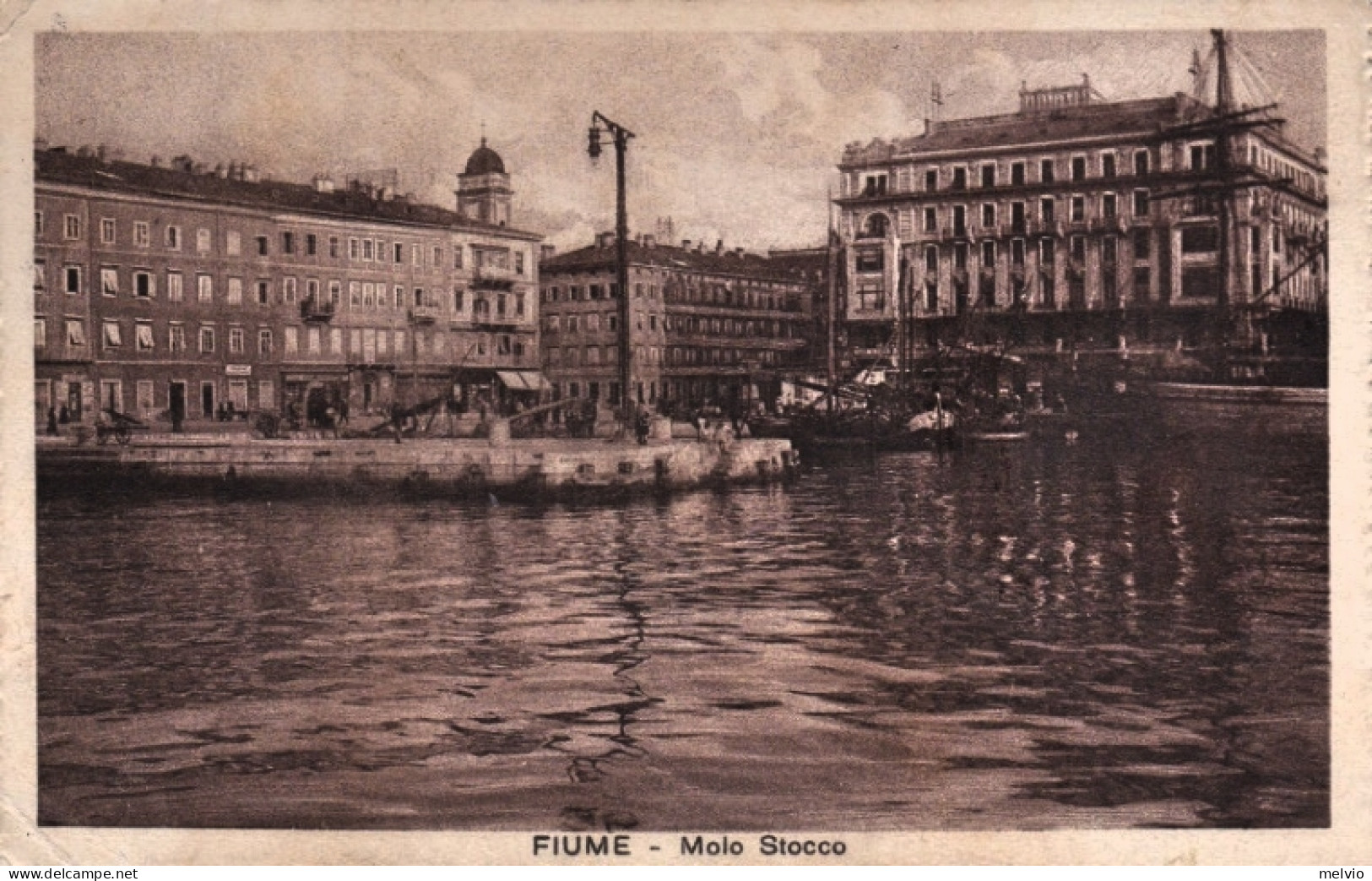 1915-Fiume Molo Stocco, Cartolina Viaggiata - Croazia