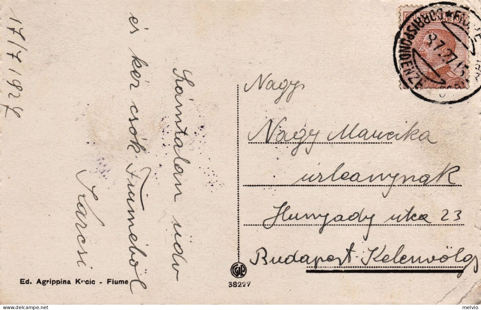 1915-Fiume Molo Stocco, Cartolina Viaggiata - Croazia