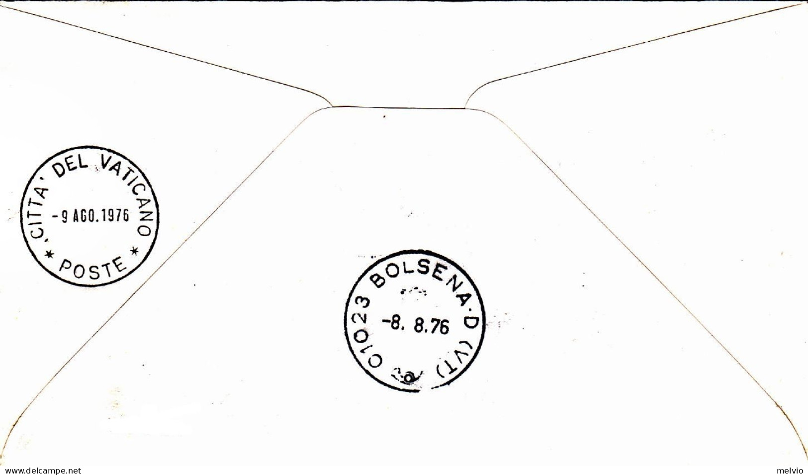 1976-Vaticano Lettera Ufficiale Con Cartolina Accompagnatrice Per La Visita Di S - Airmail