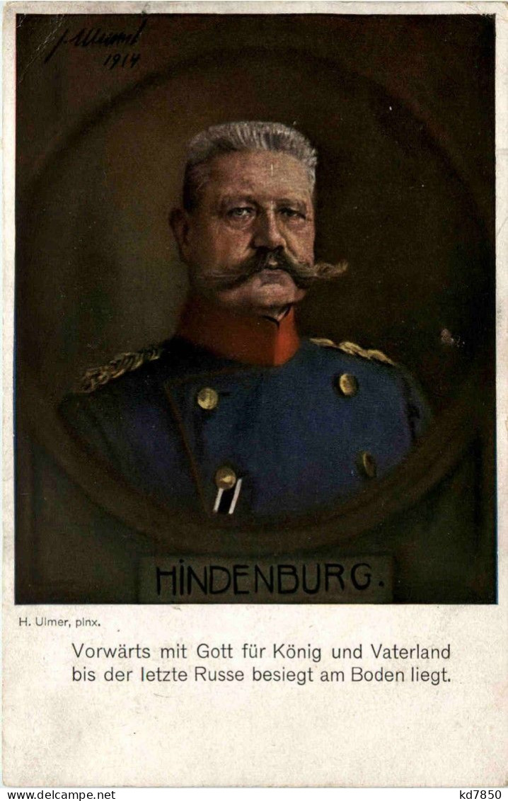 Hindenburg - Hommes Politiques & Militaires