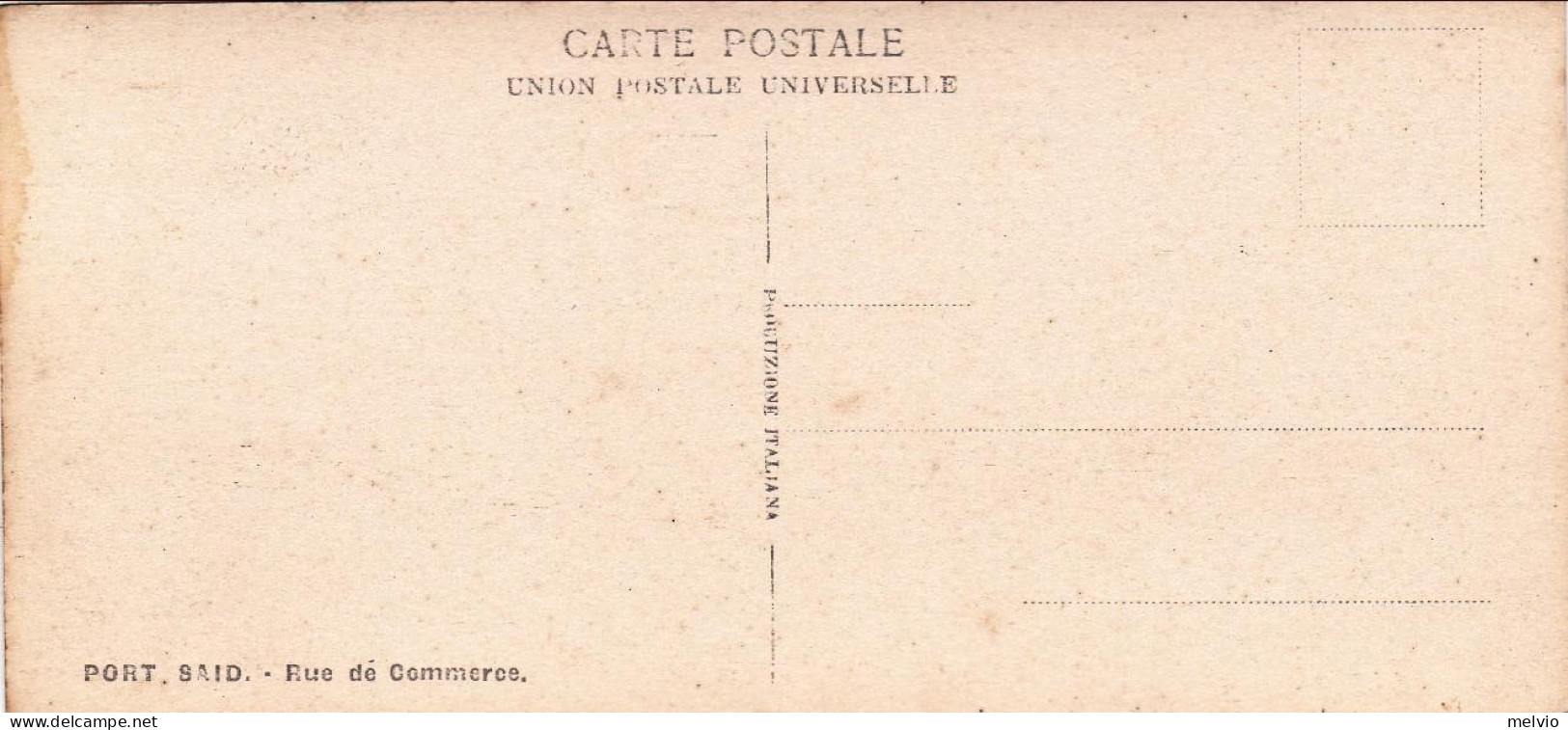 1920ca.-Egitto Mini Cartolina (14x7 Cm.) Foto "Port Said Rue De Commerce" - Other & Unclassified