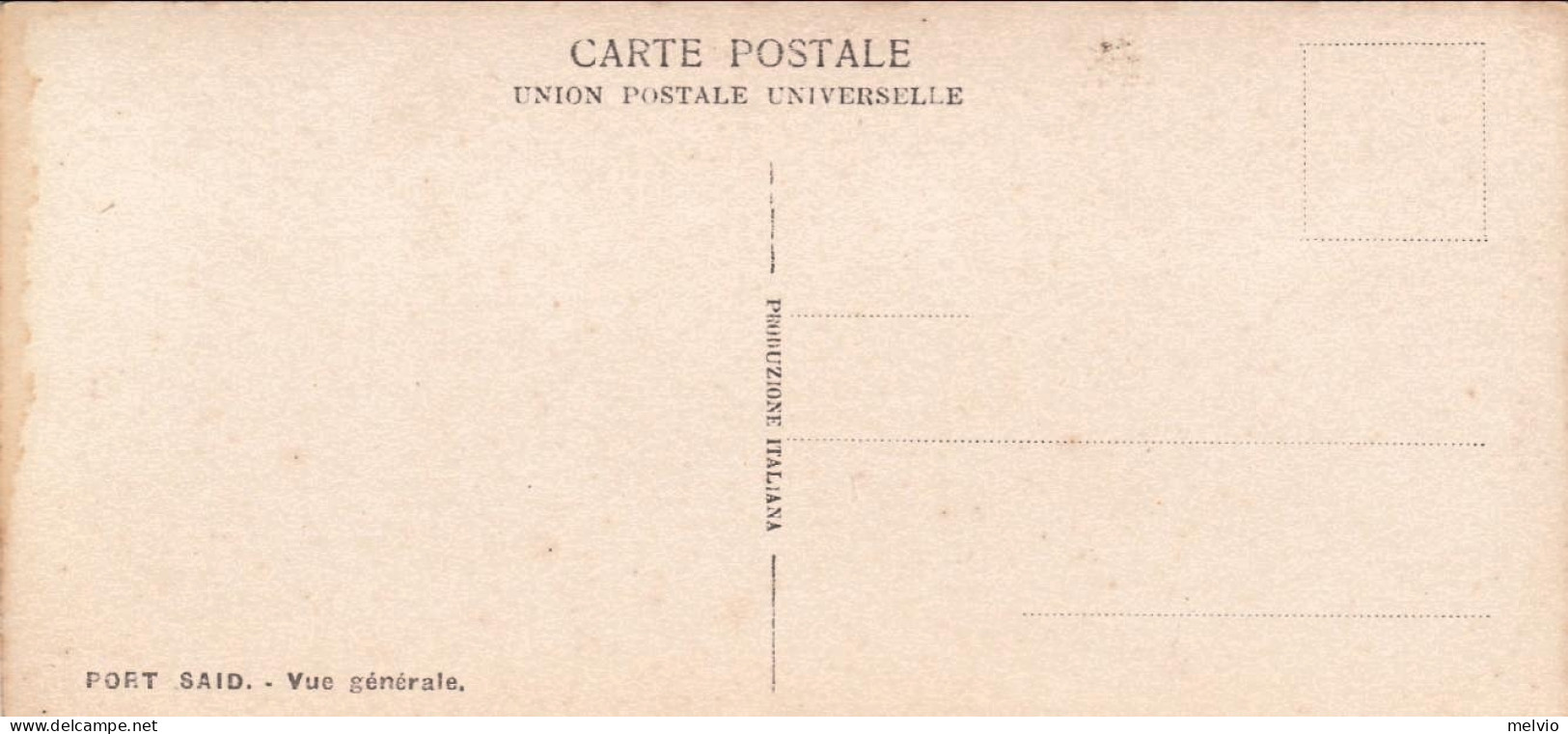 1920ca.-Egitto Mini Cartolina (14x7 Cm.) Foto "Port Said Vue Generale" - Andere & Zonder Classificatie