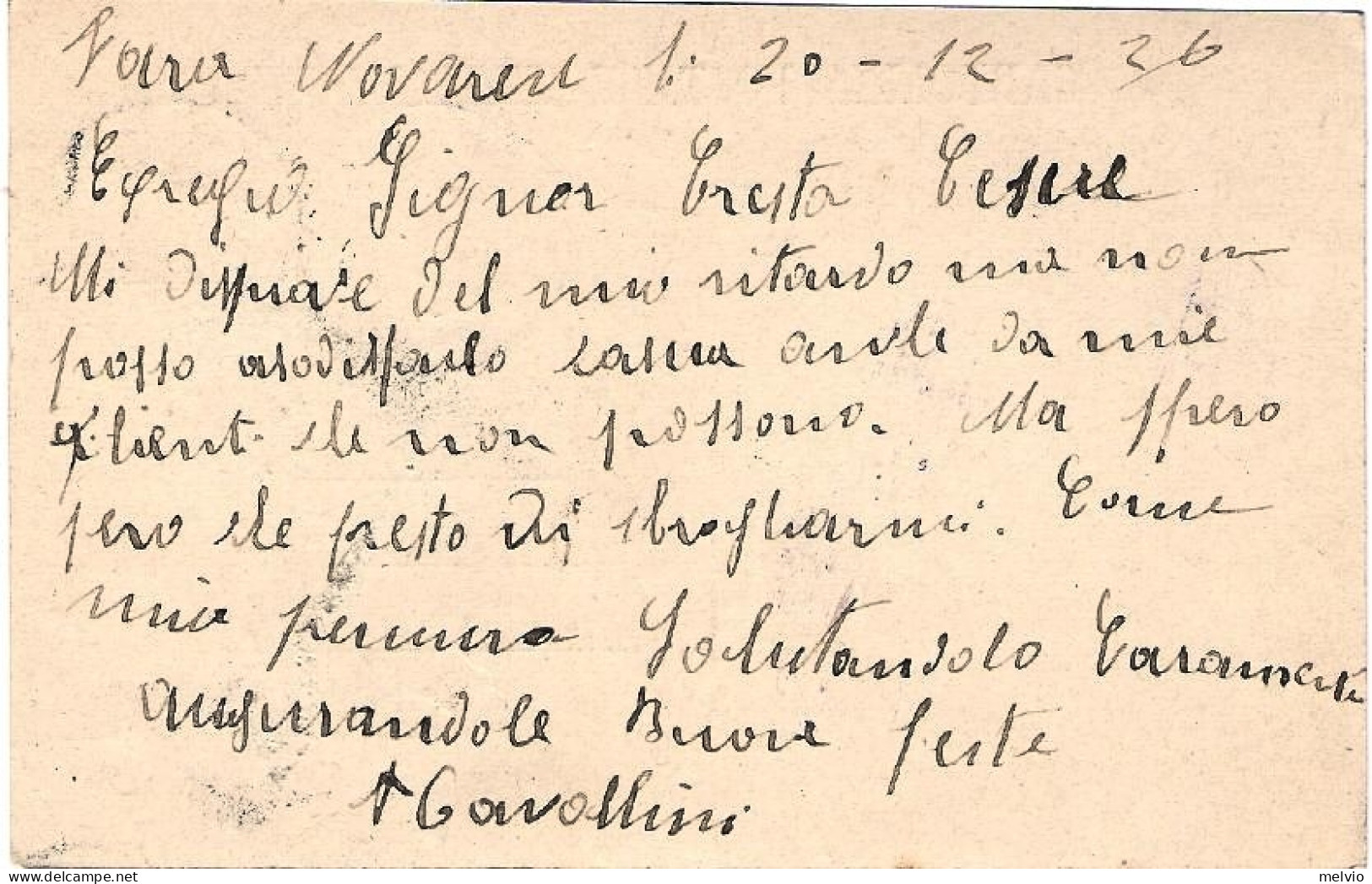 1926-cartolina Postale 40c.bruno Michetti Annullo Ambulante Varallo-Novara+in Ar - Stamped Stationery