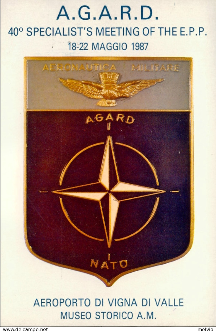 Vaticano-1987 Cartolina 40^ Congresso AGARD/NATO Volo Postale Con ElicotteroAB-2 - Aéreo