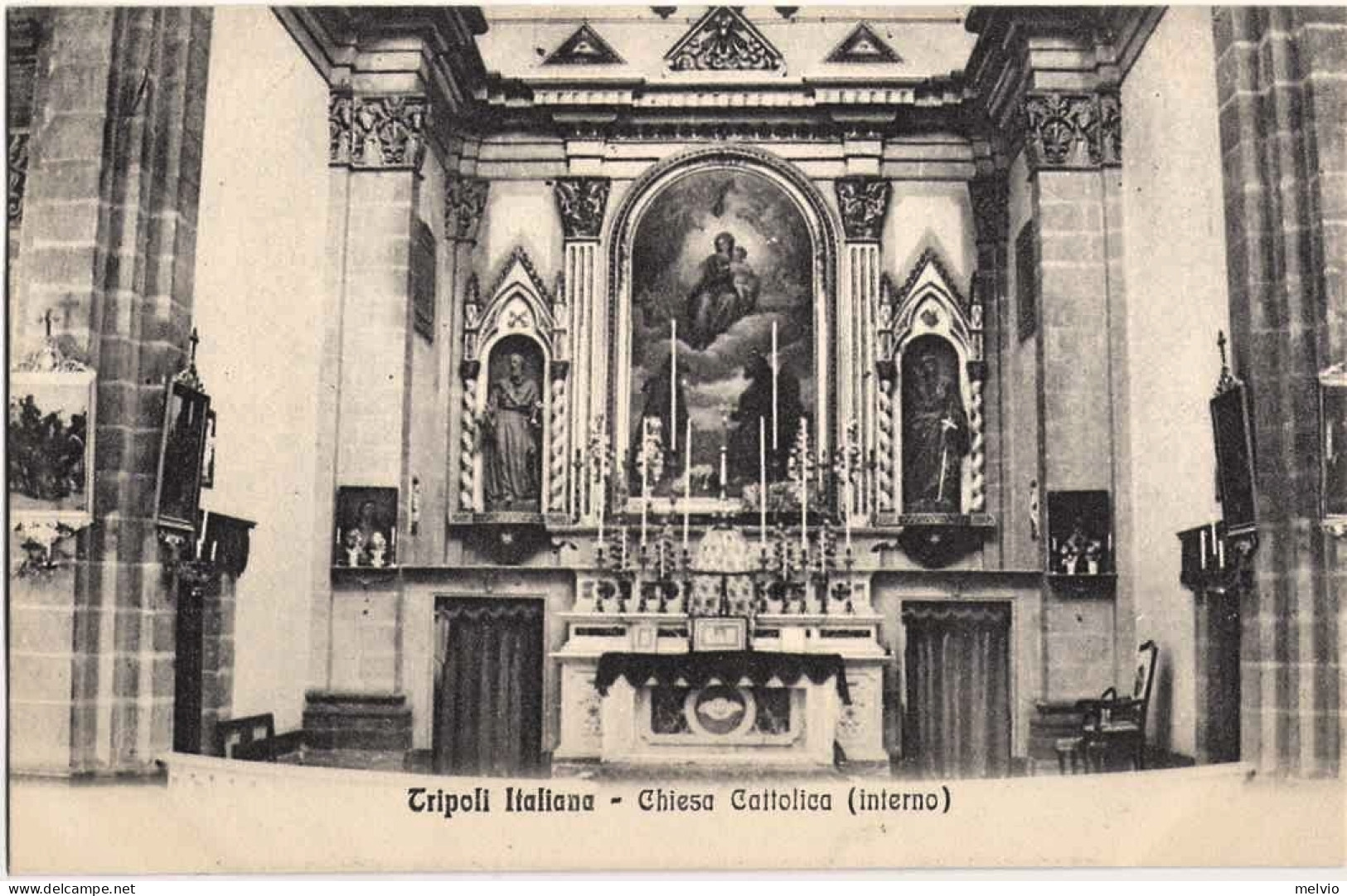 1911/12-"Guerra Italo-Turca,Tripoli Italiana Chiesa Cattolica (interno)" - Tripolitaine