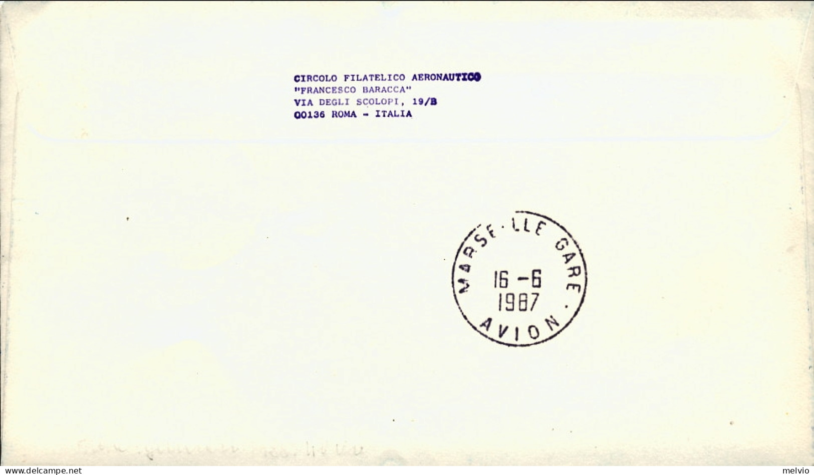 Vaticano-1987 I^volo Aliblu BQ 202 Napoli Marsiglia (55 Pezzi Trasportati) - Poste Aérienne