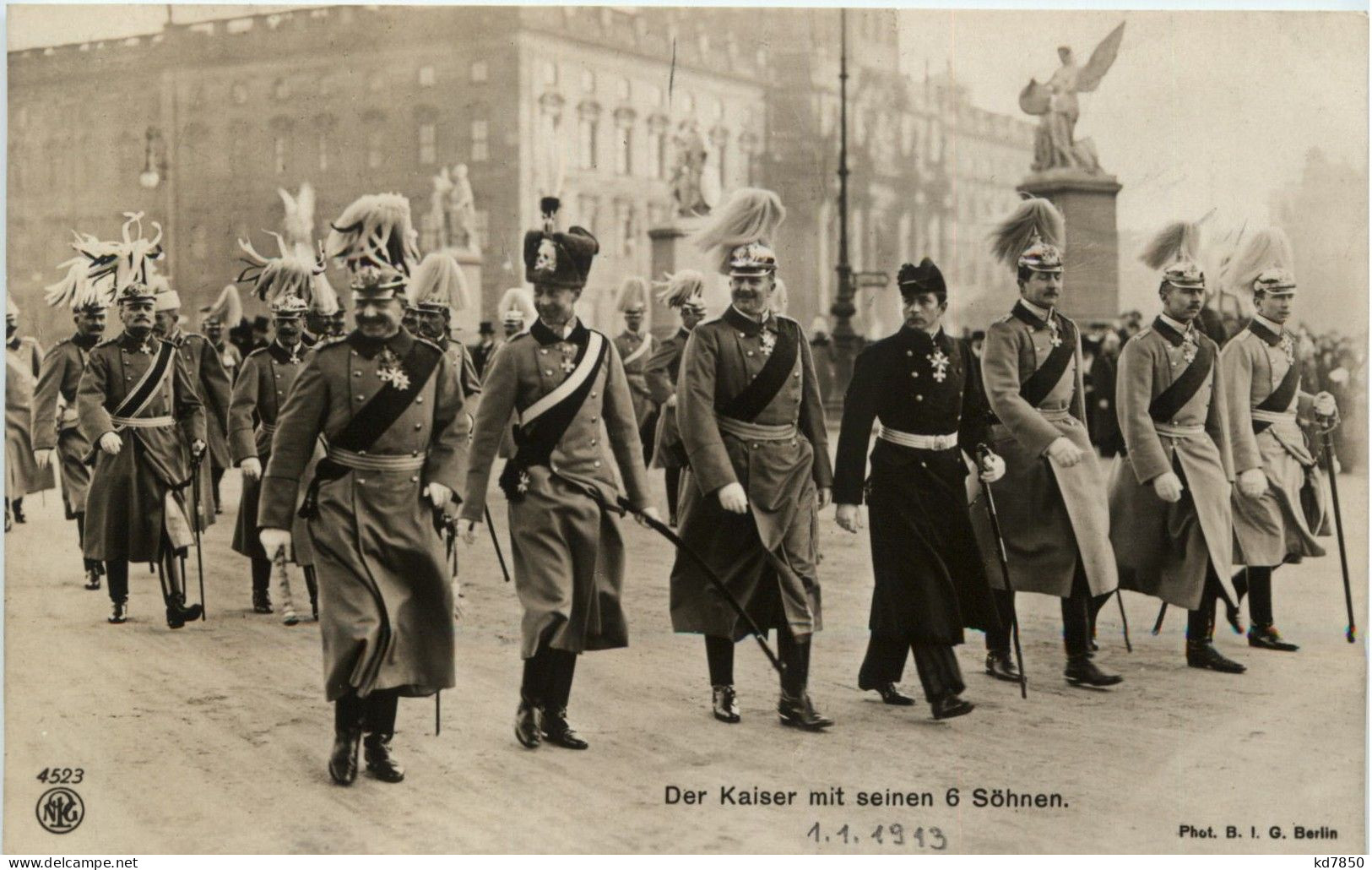 Kaiser Wilhelm II Mit Seinen 6 Söhnen - Koninklijke Families