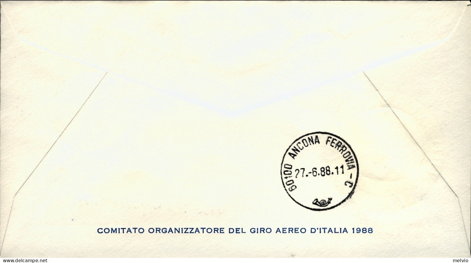 1988-Vaticano Giro Aereo Internazionale D'Italia Locarno Ancona - Airmail