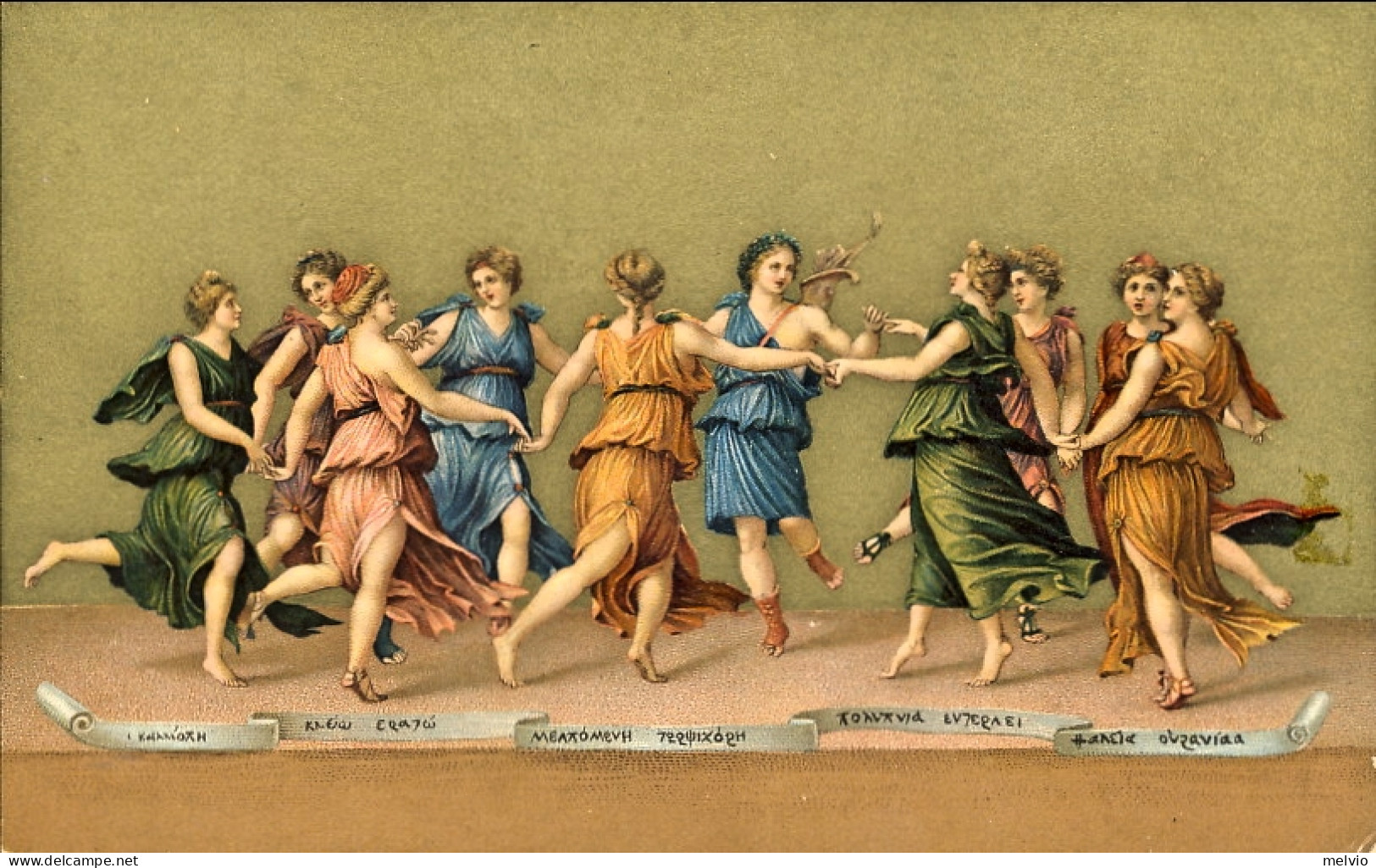 1913-"danza D'Apollo Con Le Muse Di Giulio Romano" - Peintures & Tableaux