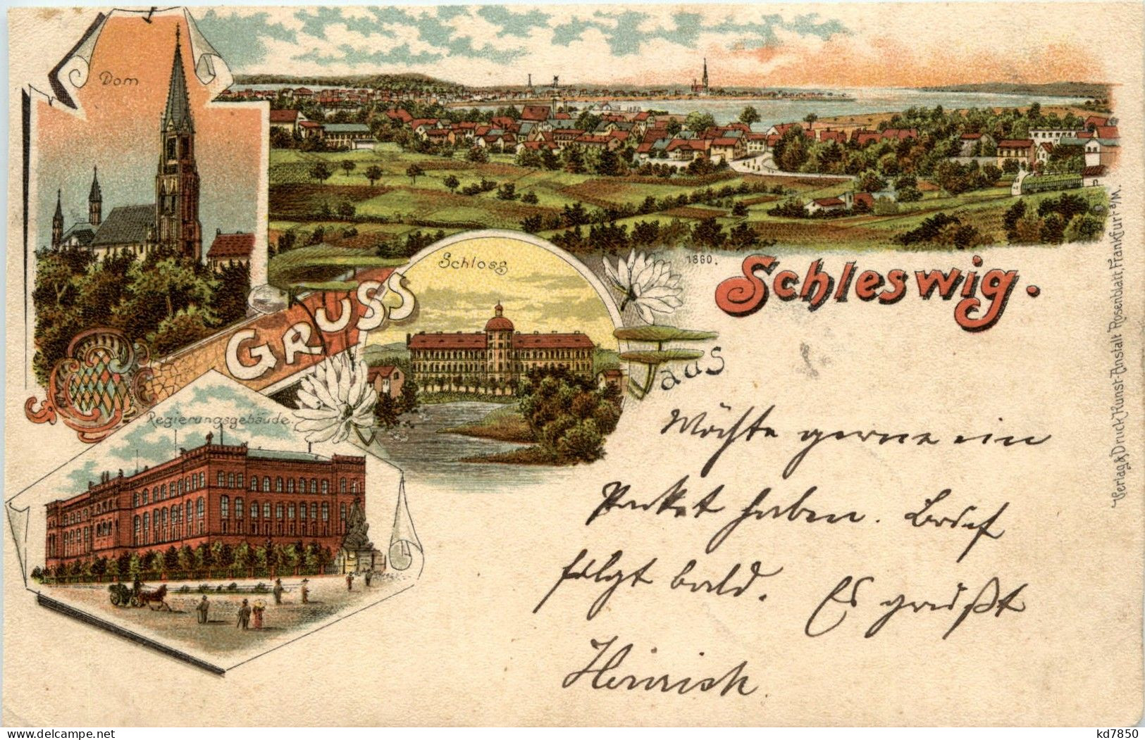 Gruss Aus Schleswig - Litho - Schleswig